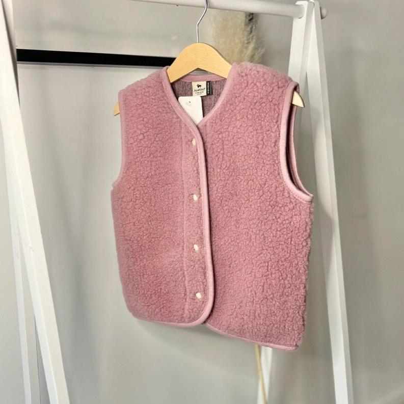 Wollweste für Kinder "TYB" Weste Alwero Venetian Pink XS-92/98