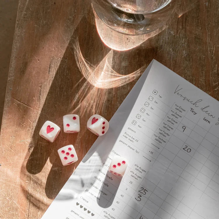 Würfelset "Perlmutt" Kartenspiel Eulenschnitt