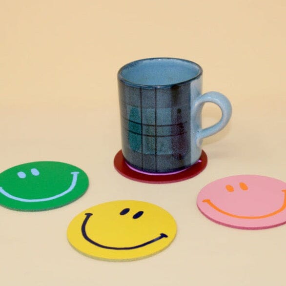 4er Set Untersetzer "Smiley" Untersetzer Ark Colour Design