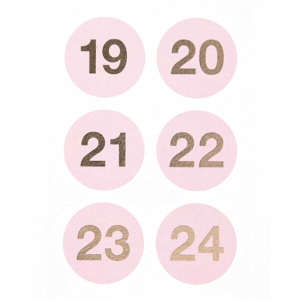 Adventskalendersticker "Rosa" Sticker Rico Design