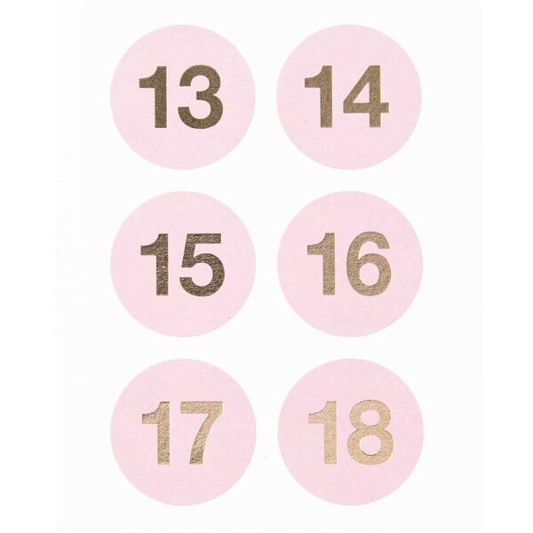 Adventskalendersticker "Rosa" Sticker Rico Design