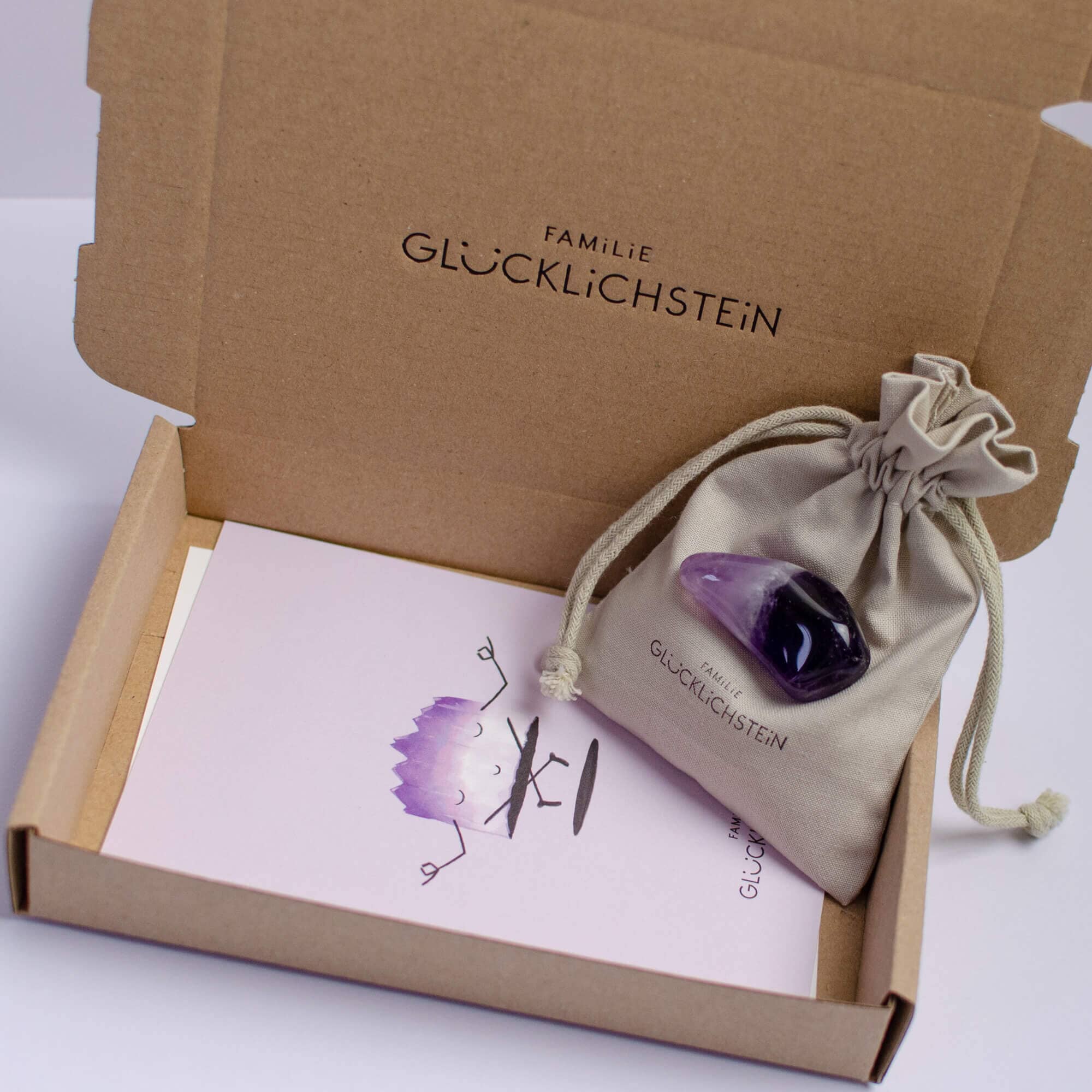 Amethyst (Schutz, Balance und Schlafhilfe) Heilsteine Familie Glücklichstein