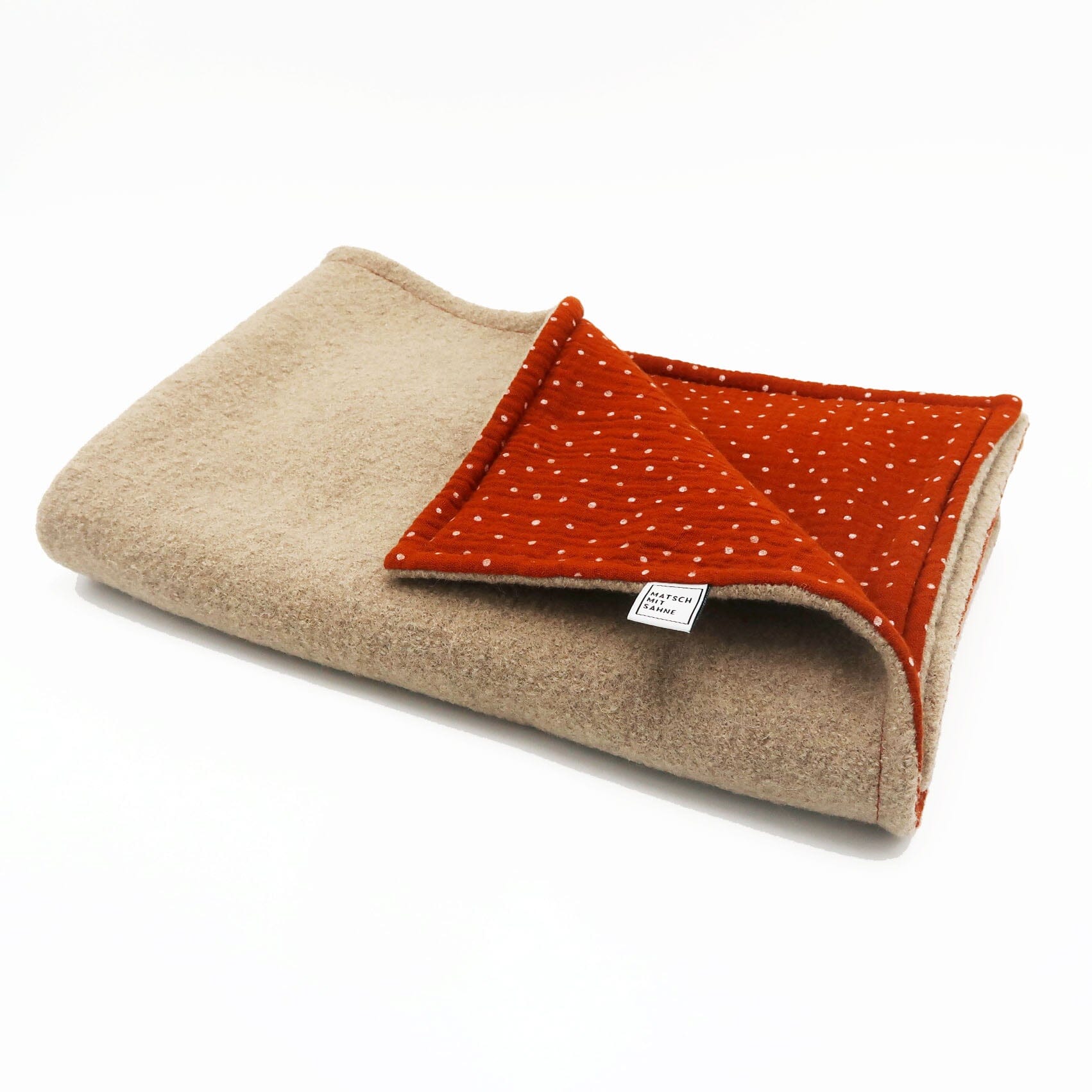Babydecke Babydecke Matsch mit Sahne Sand/Rost getupft