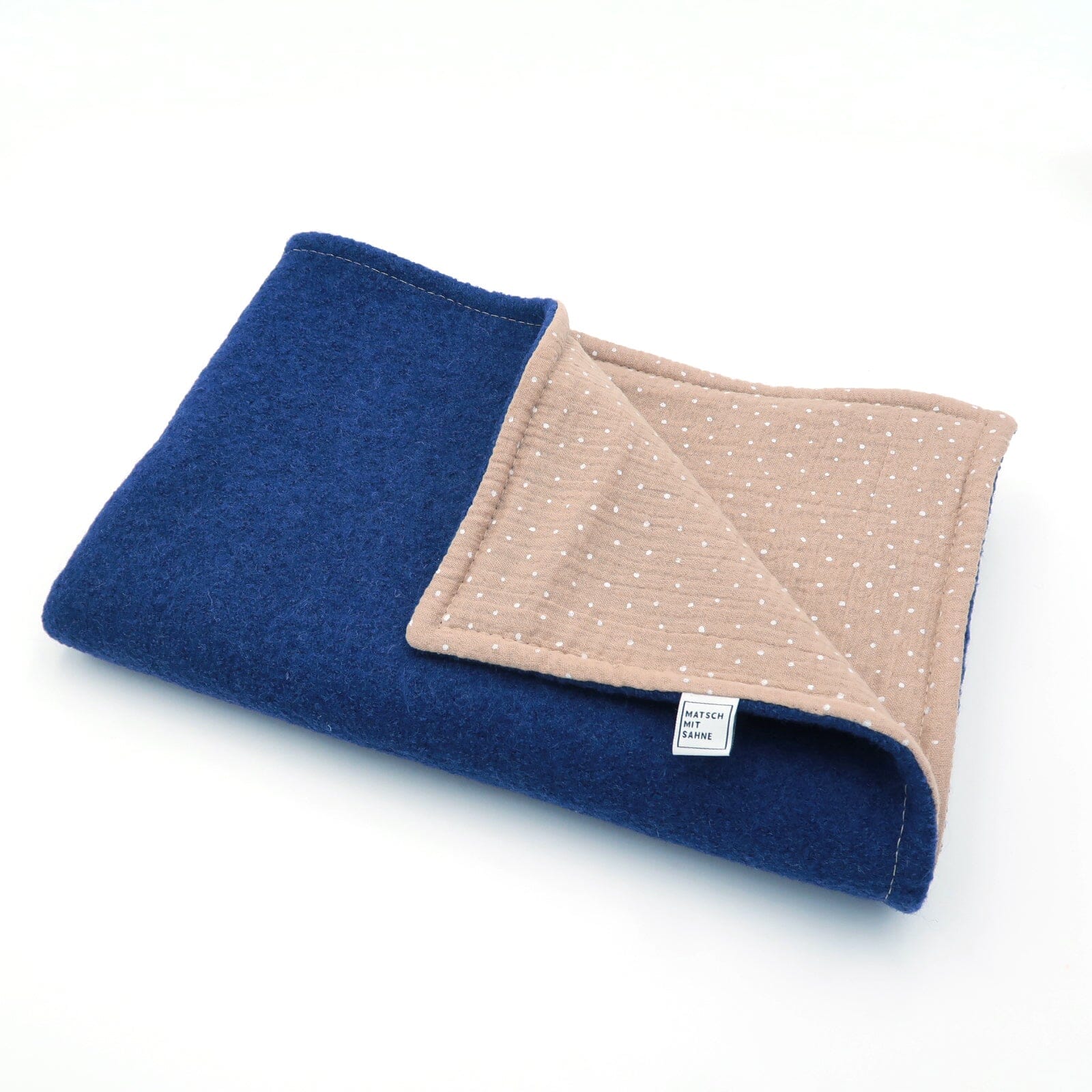Babydecke Babydecke Matsch mit Sahne Tinte/Beige getupft