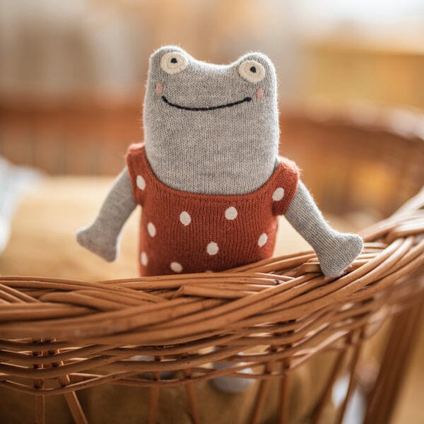 Babyrassel "Frosch grau" ava&yves