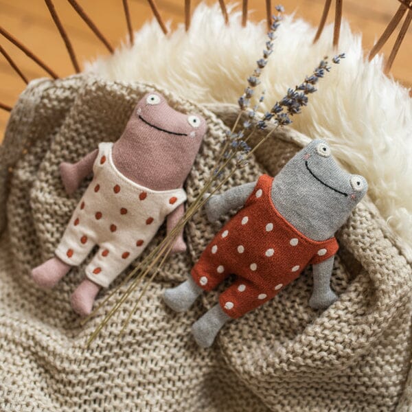 Babyrassel "Frosch grau" ava&yves