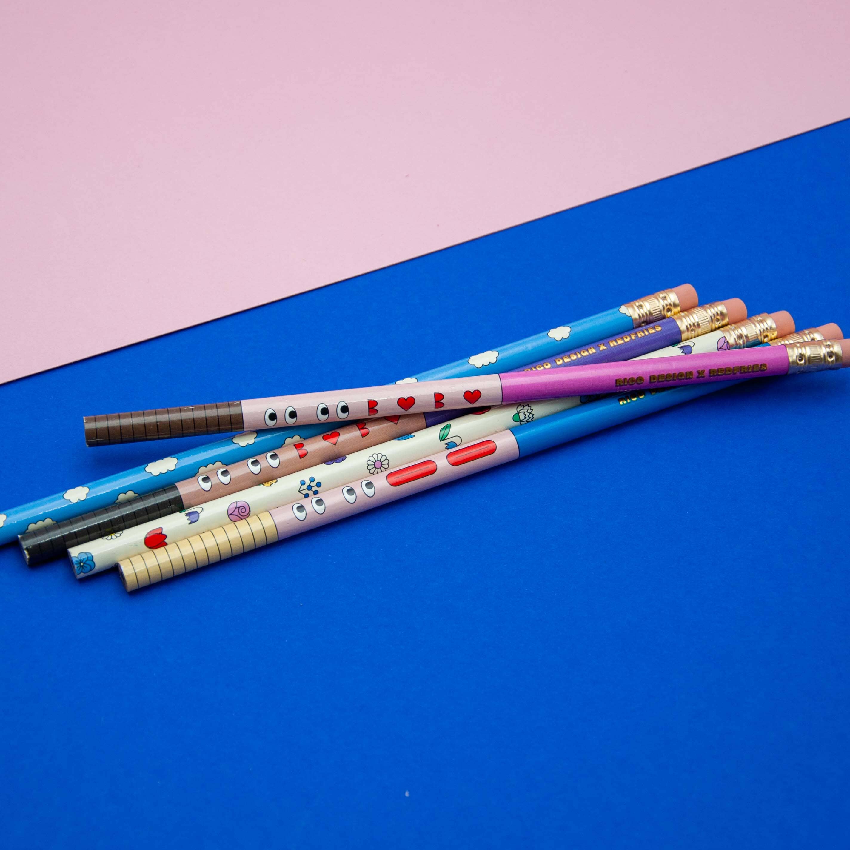 Bleistift Set "Kunterbunt" Rico Design X Red Fries