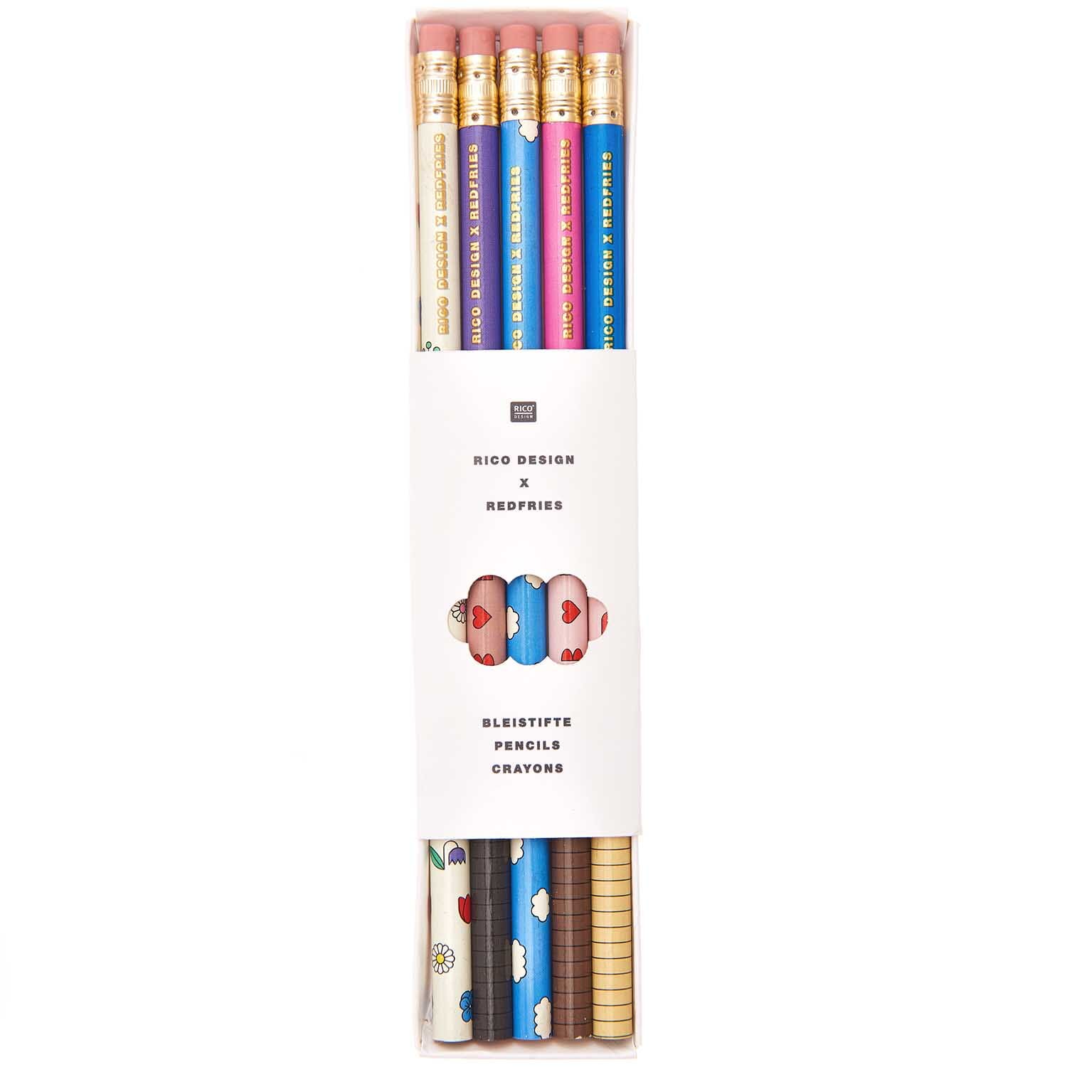 Bleistift Set "Kunterbunt" Rico Design X Red Fries