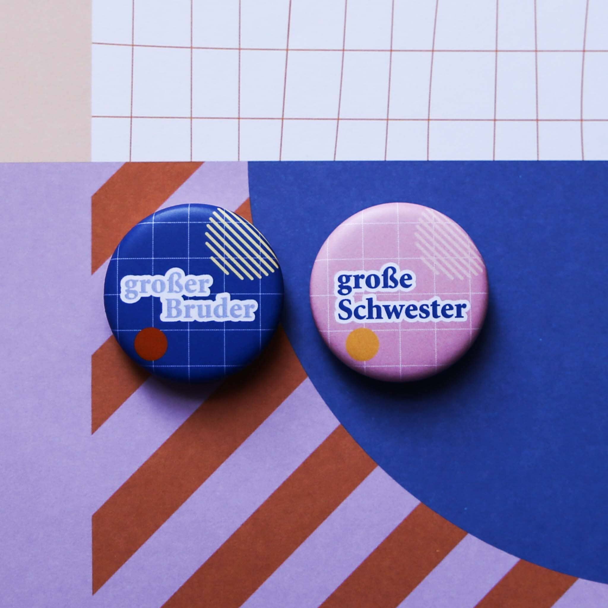 Button "großer Bruder" Button Matsch mit Sahne