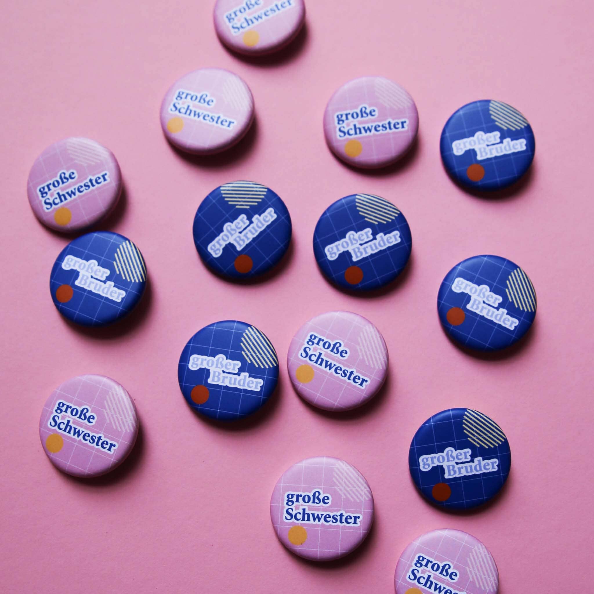 Button "großer Bruder" Button Matsch mit Sahne