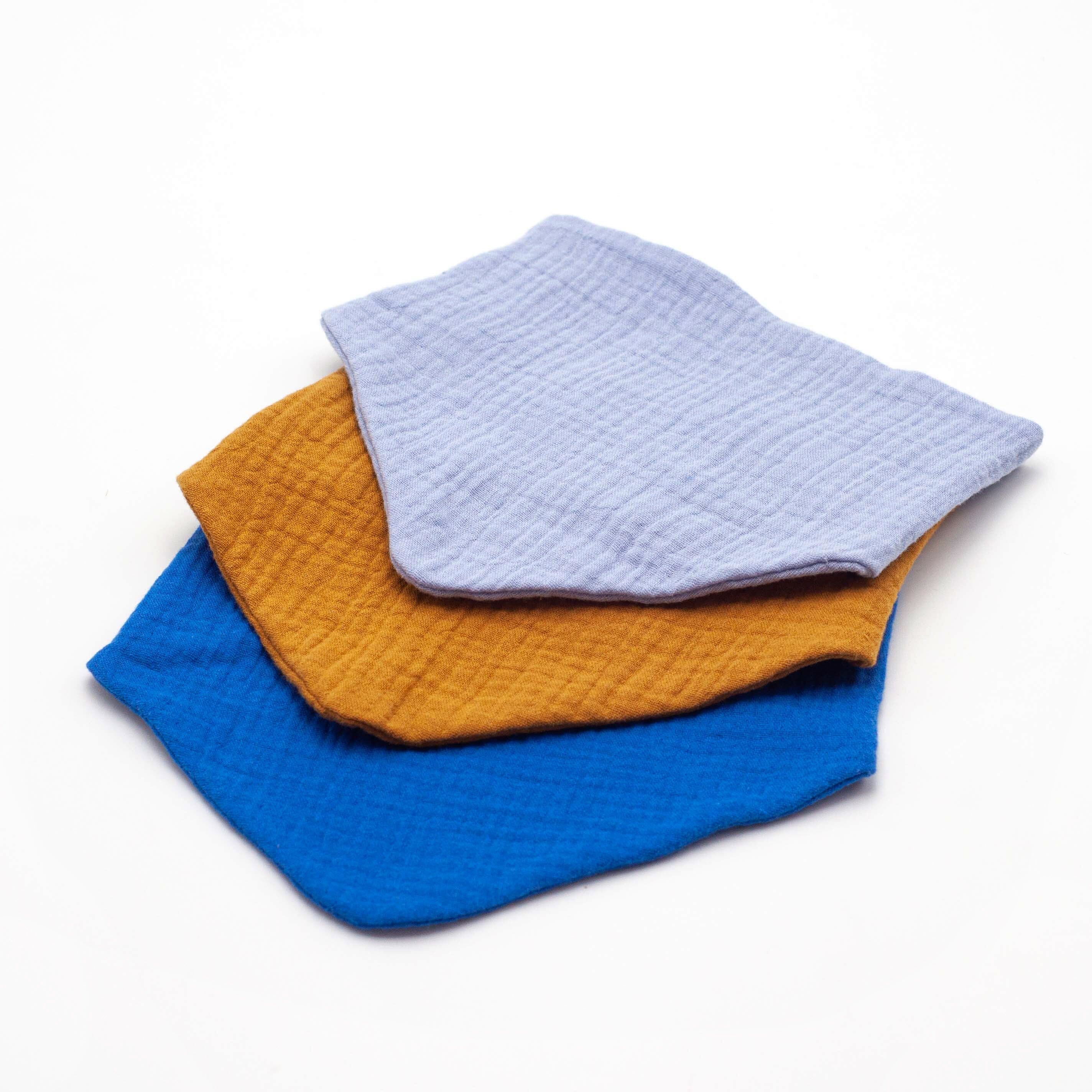Dreieckstuch Baby 3er Set Matsch mit Sahne Lapis/Toffee/Distel