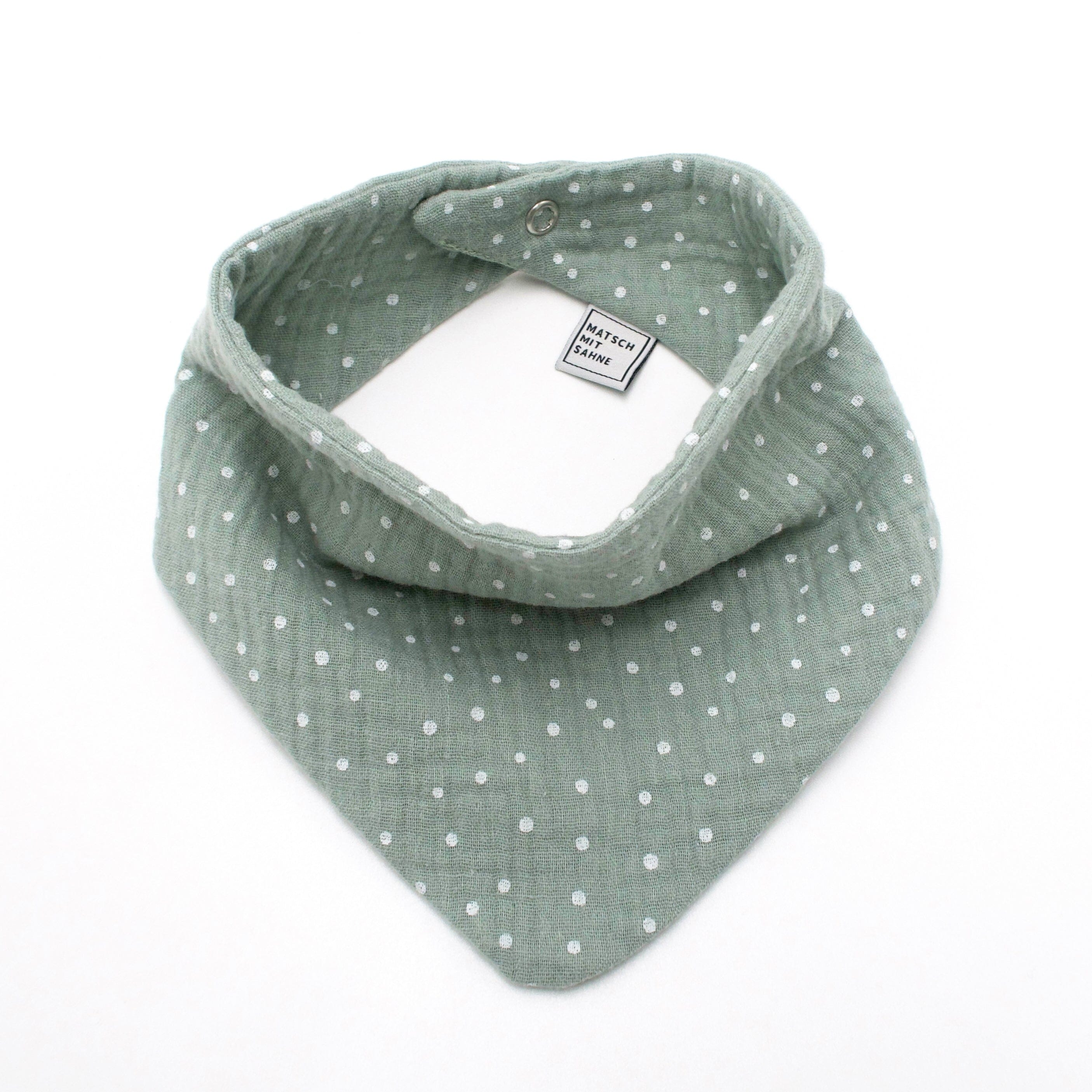 Dreieckstuch Baby Dreieckstuch Baby Matsch mit Sahne Mint getupft