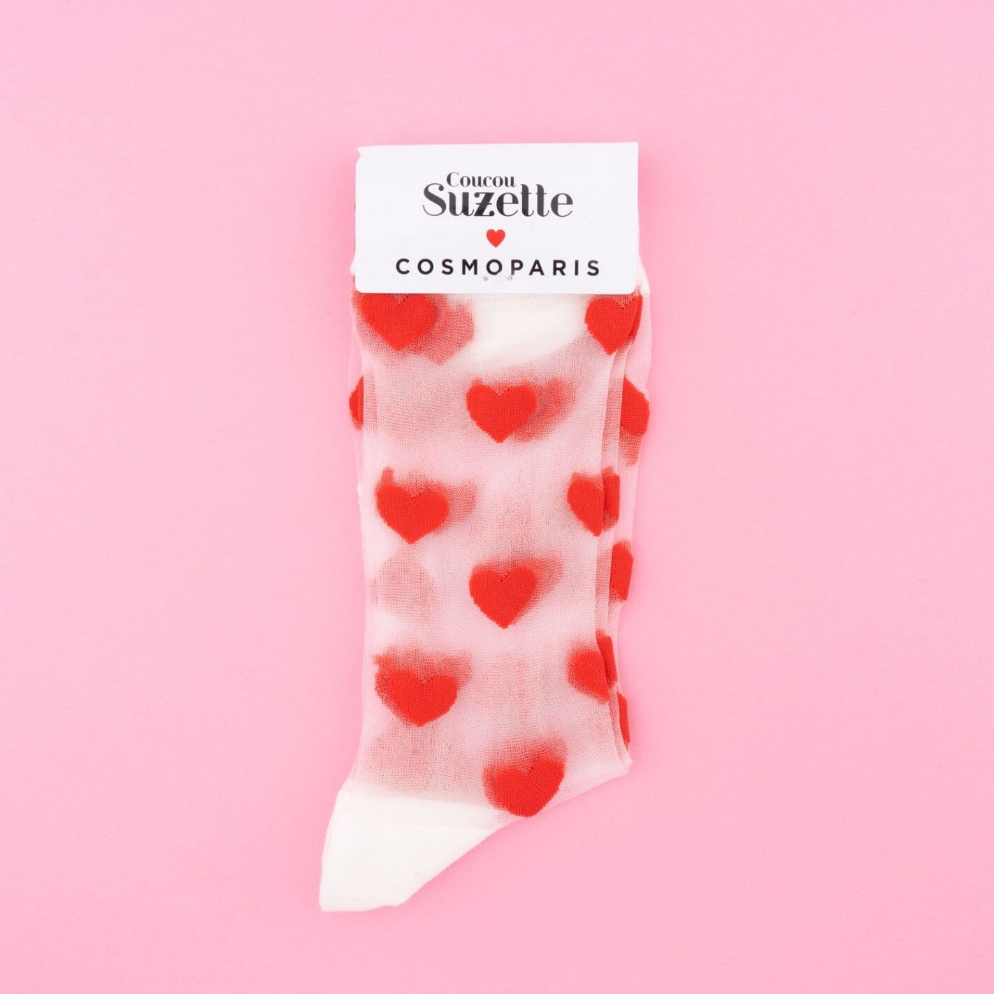 Durchsichtige Socken "Herzen" Socken Coucou Suzette