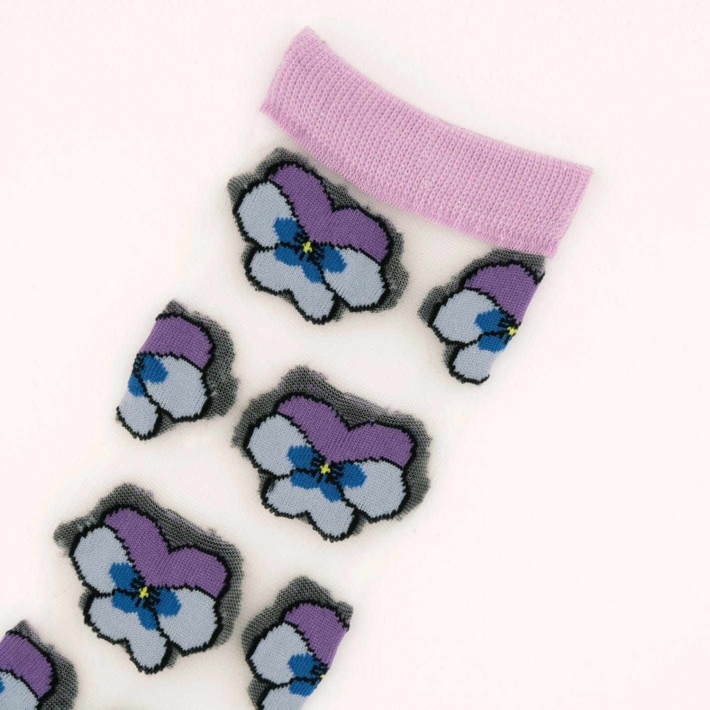 Durchsichtige Socken "Stiefmütterchen" Socken Coucou Suzette
