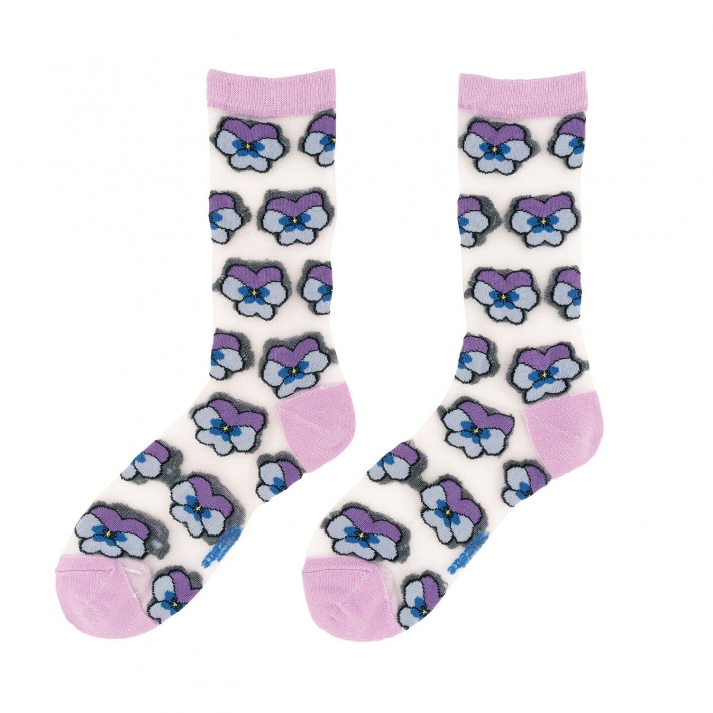 Durchsichtige Socken "Stiefmütterchen" Socken Coucou Suzette