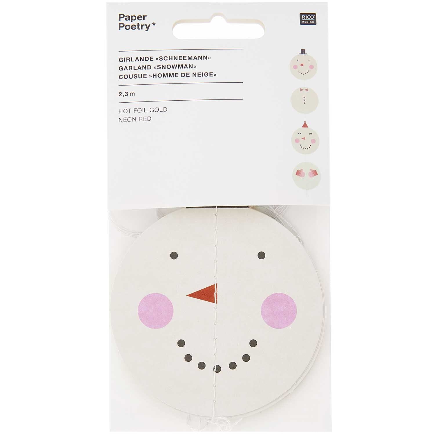 Girlande "Schneemann" Girlande Rico Design