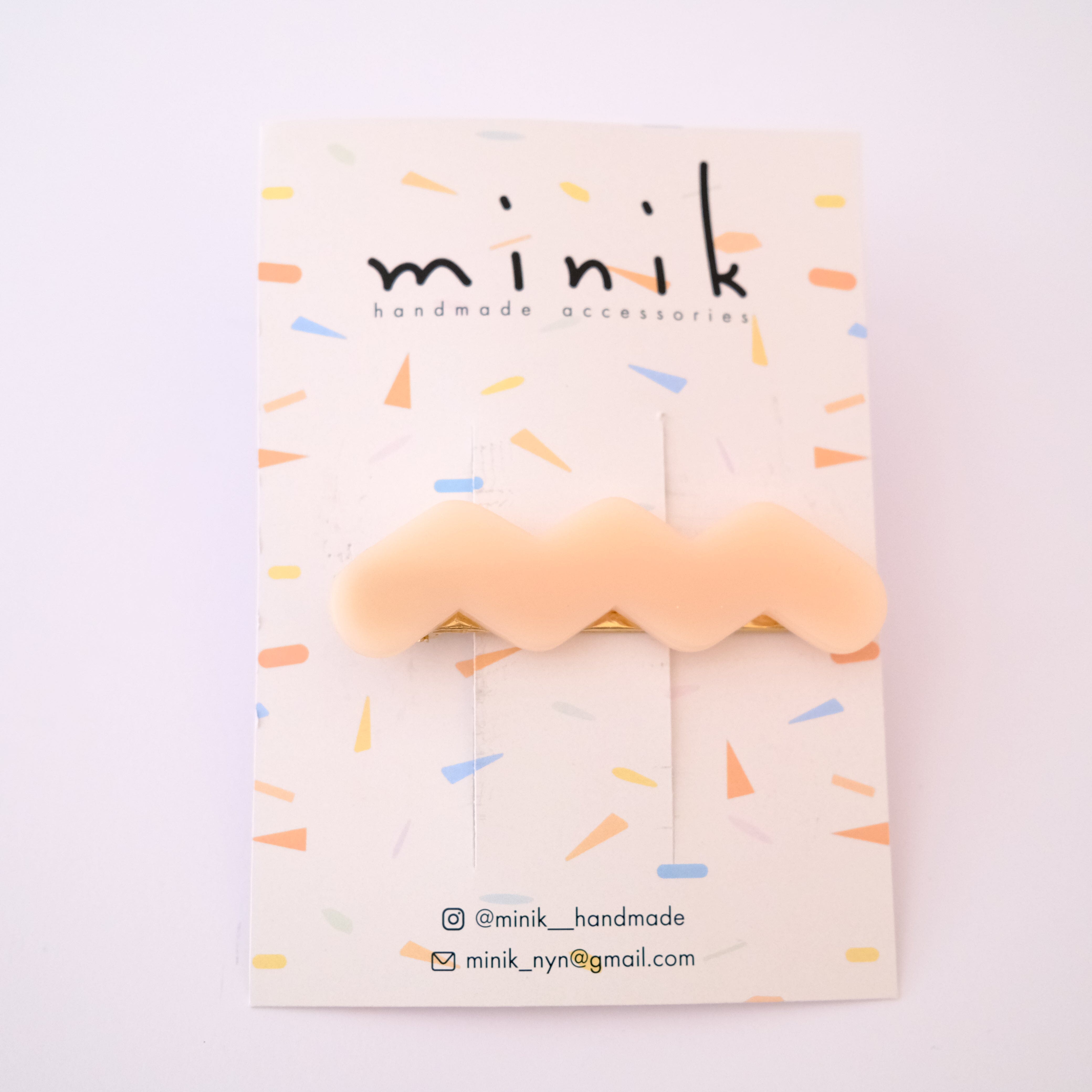 Haarclip Maxi "Zickzack" Haaraccessoires Minik Zartrosa