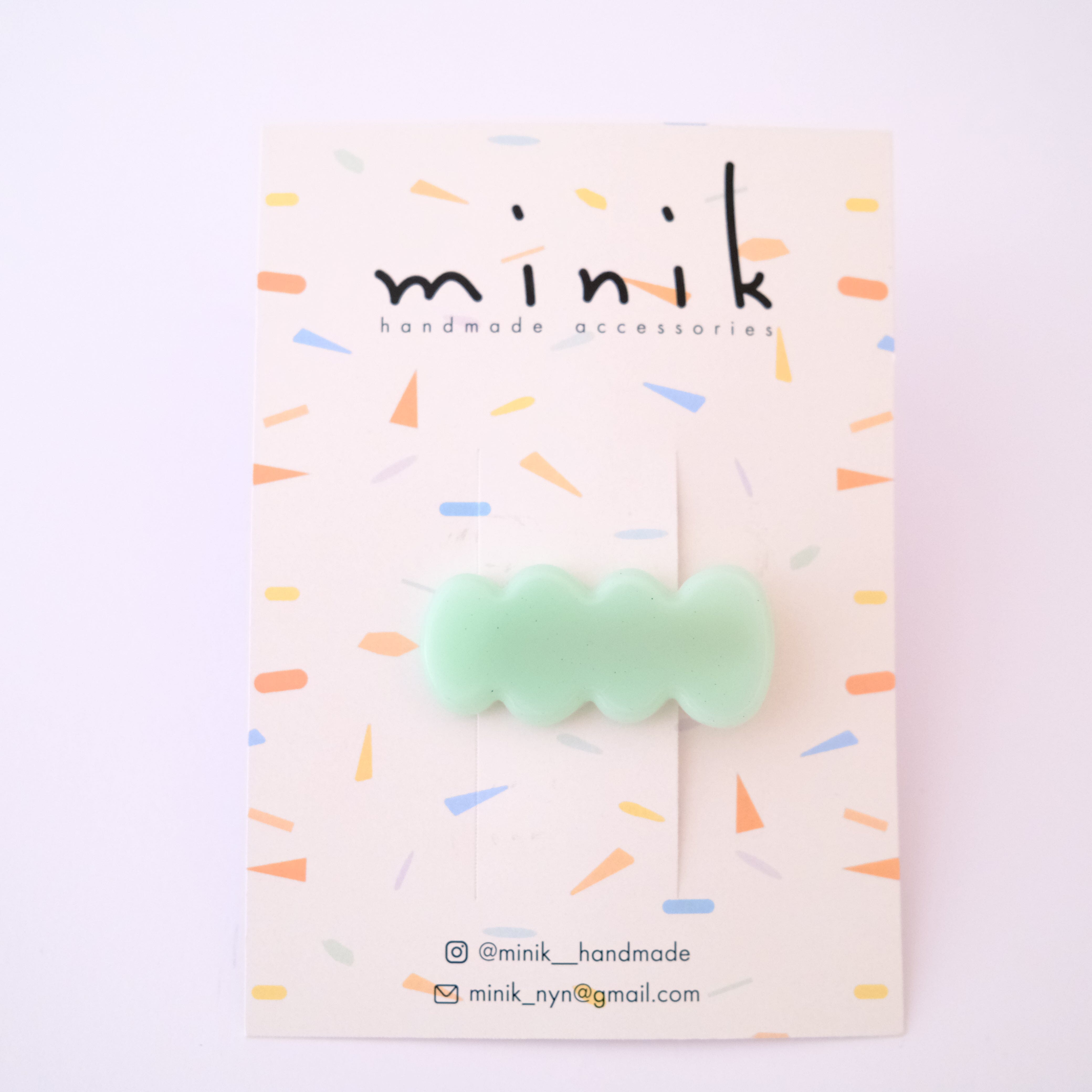 Haarclip Midi "Bubble" Haaraccessoires Minik Mint 