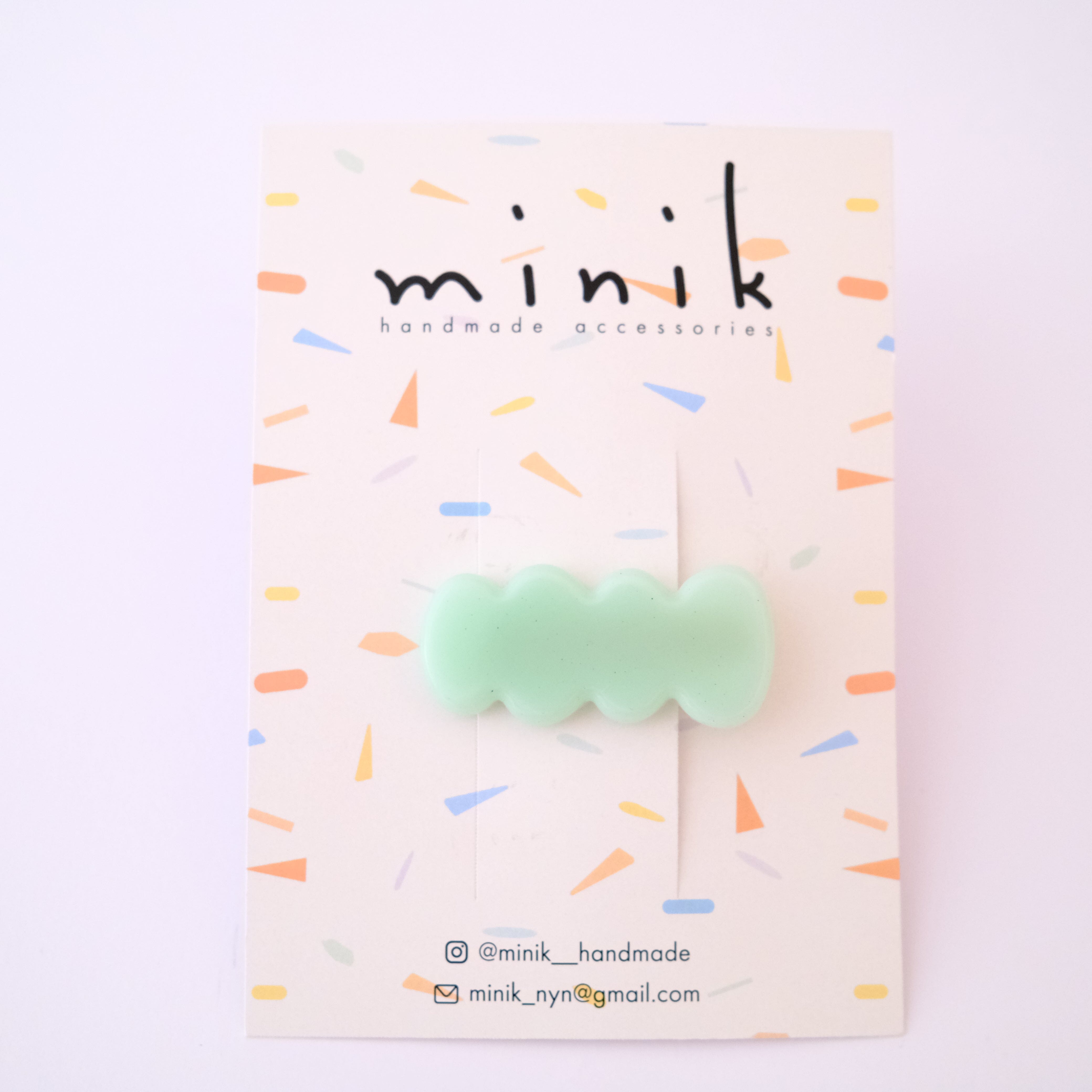 Haarclip Midi "Bubble" Haaraccessoires Minik Mint
