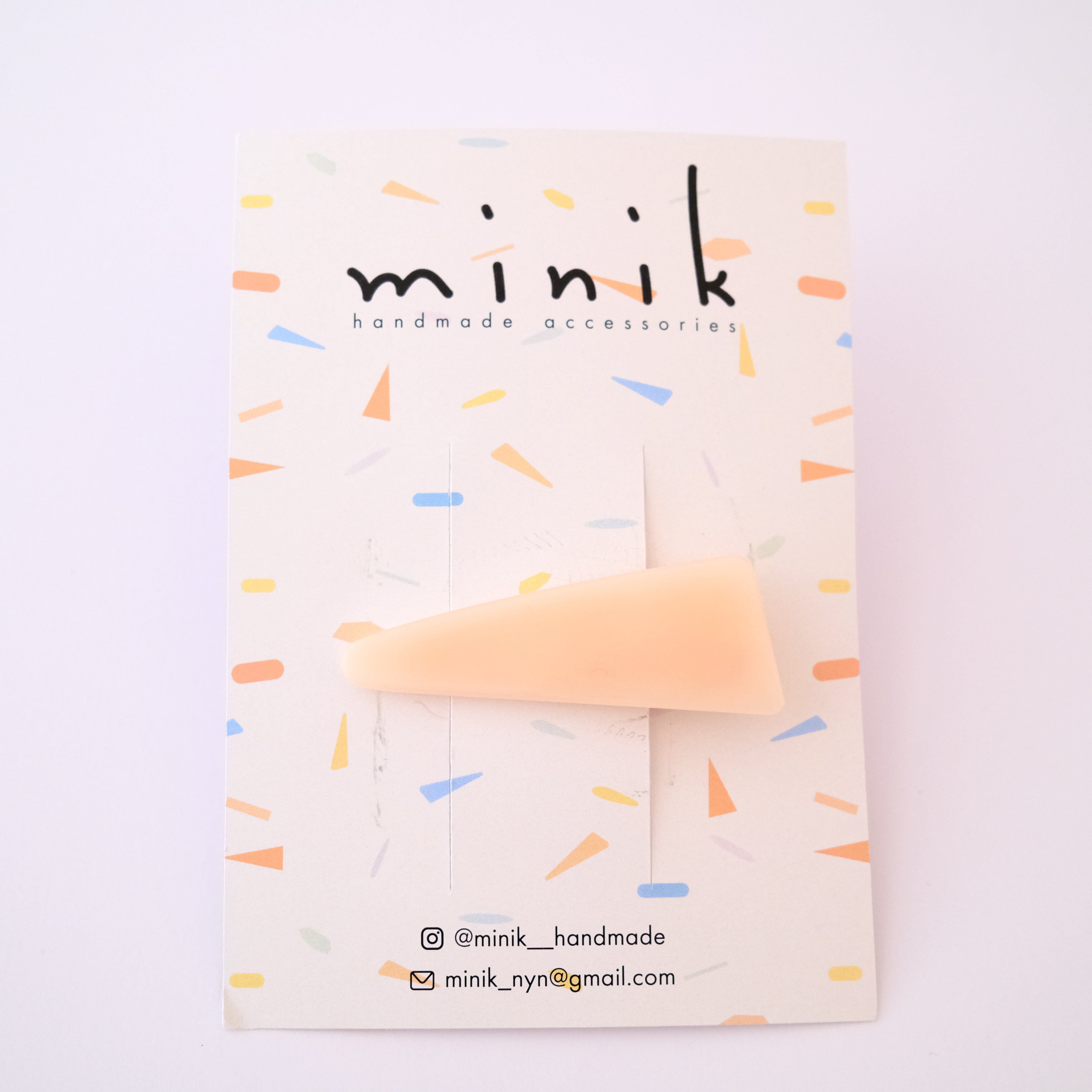 Haarclip Midi "Dreieck organisch" Haaraccessoires Minik Zartrosa