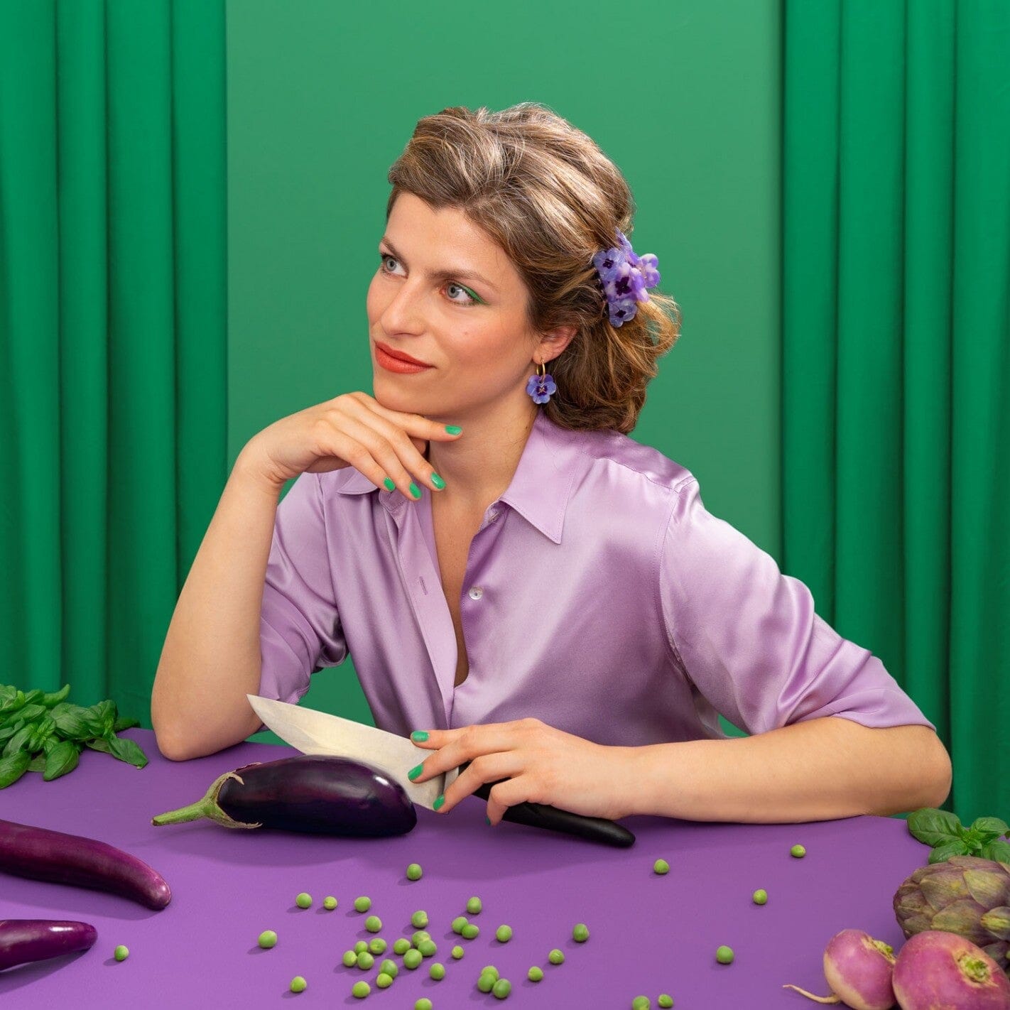 Haarklammer "Drei Stiefmütterchen" Haaraccessoires Coucou Suzette