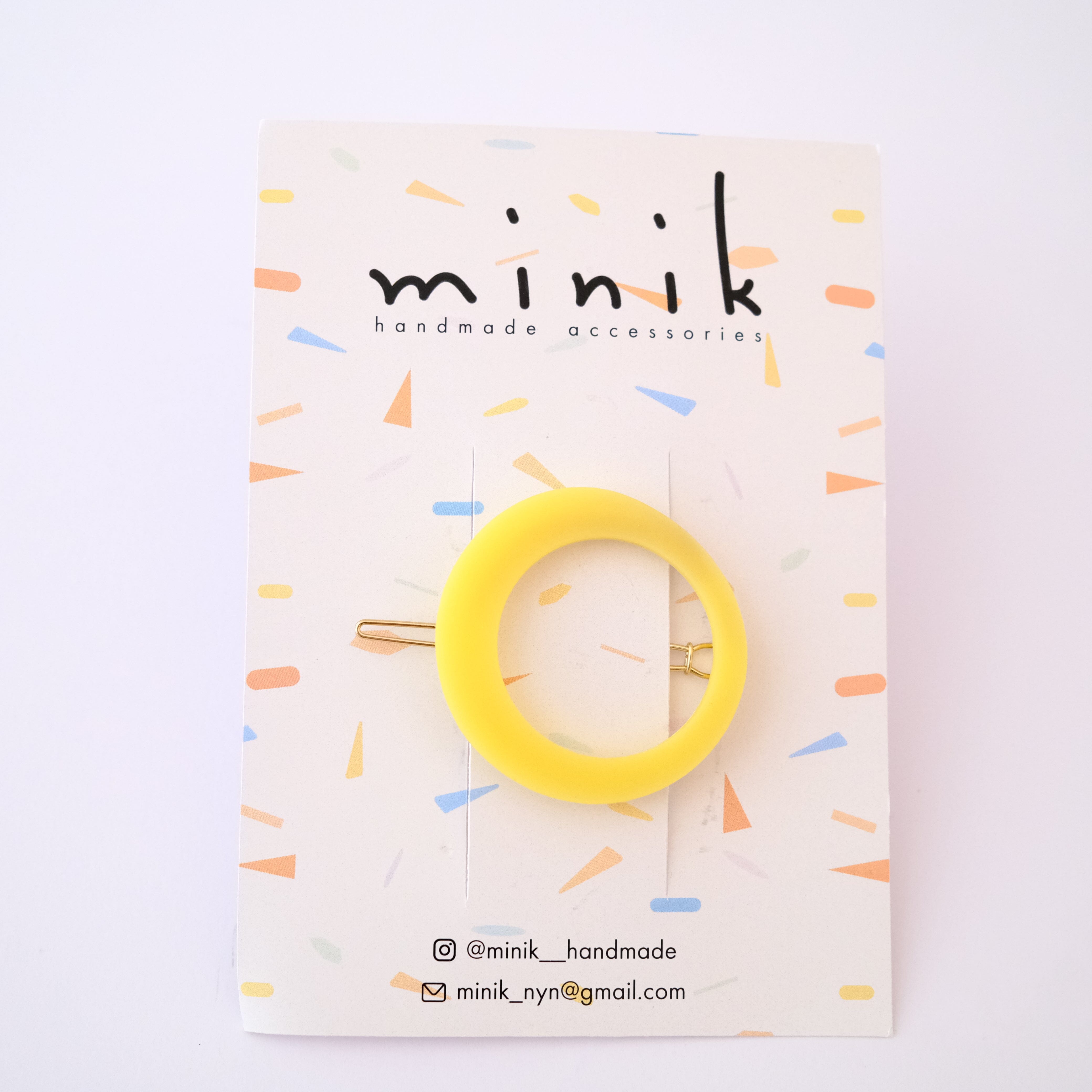 Haarklammer "Ring" Haaraccessoires Minik Gelb 