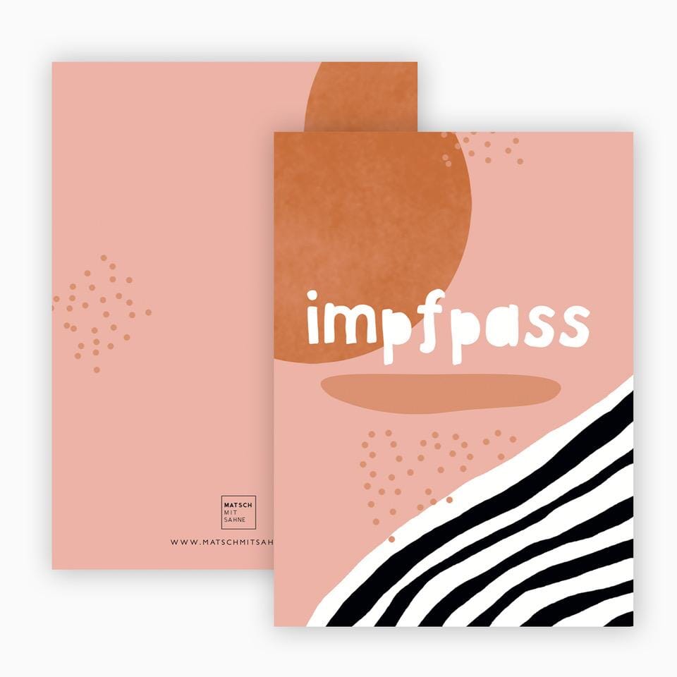 Impfpasshülle Impfpasshülle Matsch mit Sahne Stripes Morgenröte