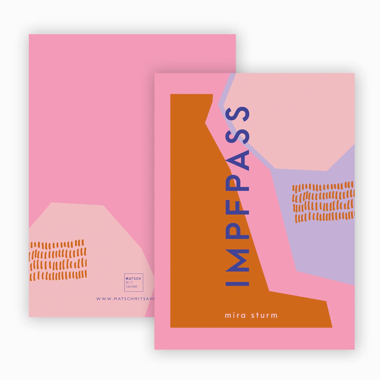Impfpasshülle (personalisierbar) ALT Impfpasshülle Matsch mit Sahne Shapes Erdbeereis