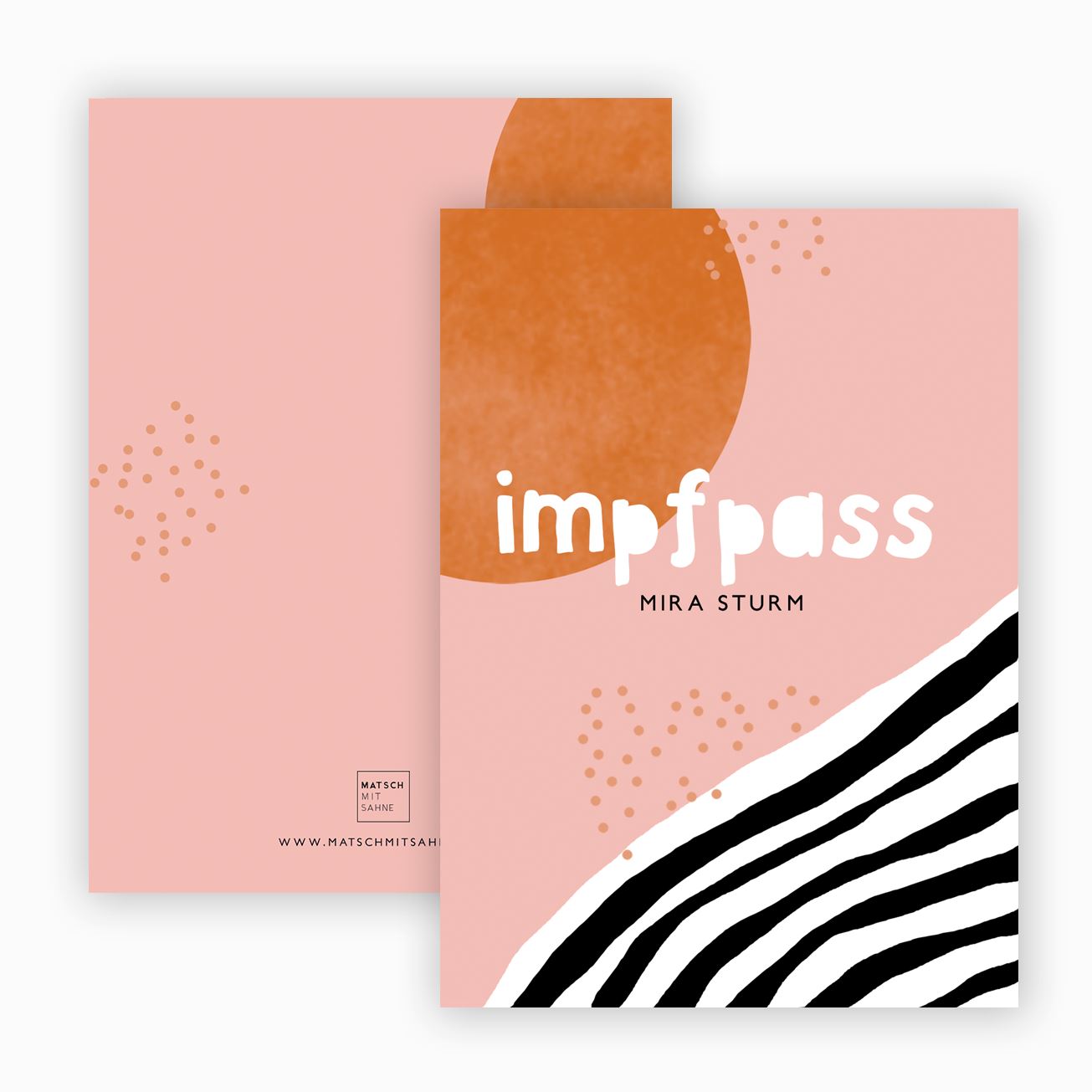 Impfpasshülle (personalisierbar) ALT Impfpasshülle Matsch mit Sahne Stripes Morgenröte