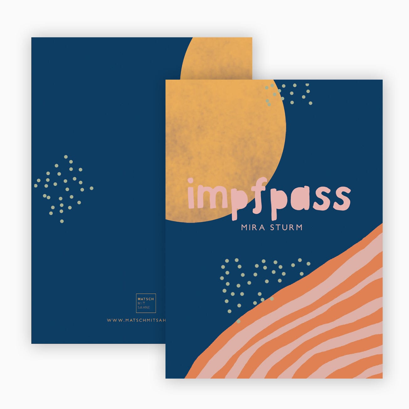 Impfpasshülle (personalisierbar) ALT Impfpasshülle Matsch mit Sahne Stripes Nachthimmel