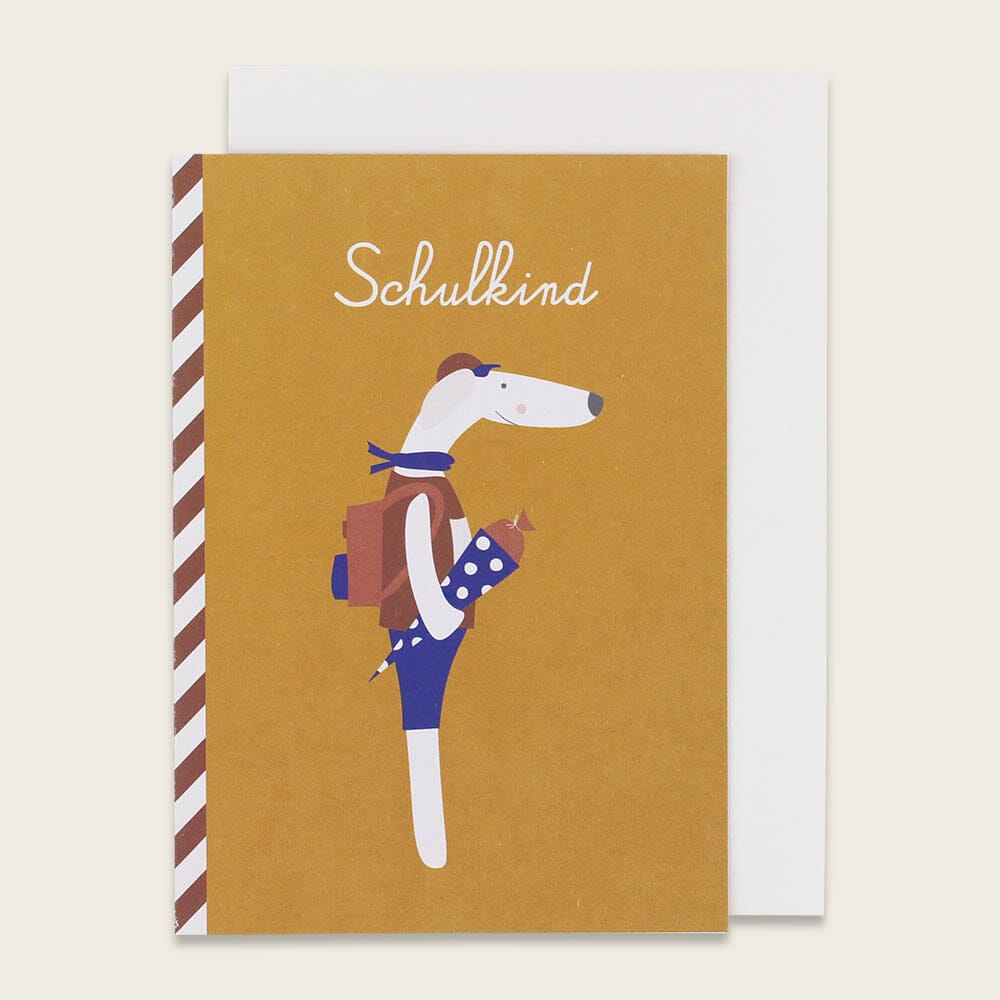 Klappkarte "Schulkind gelb" Postkarte Ava & Yves