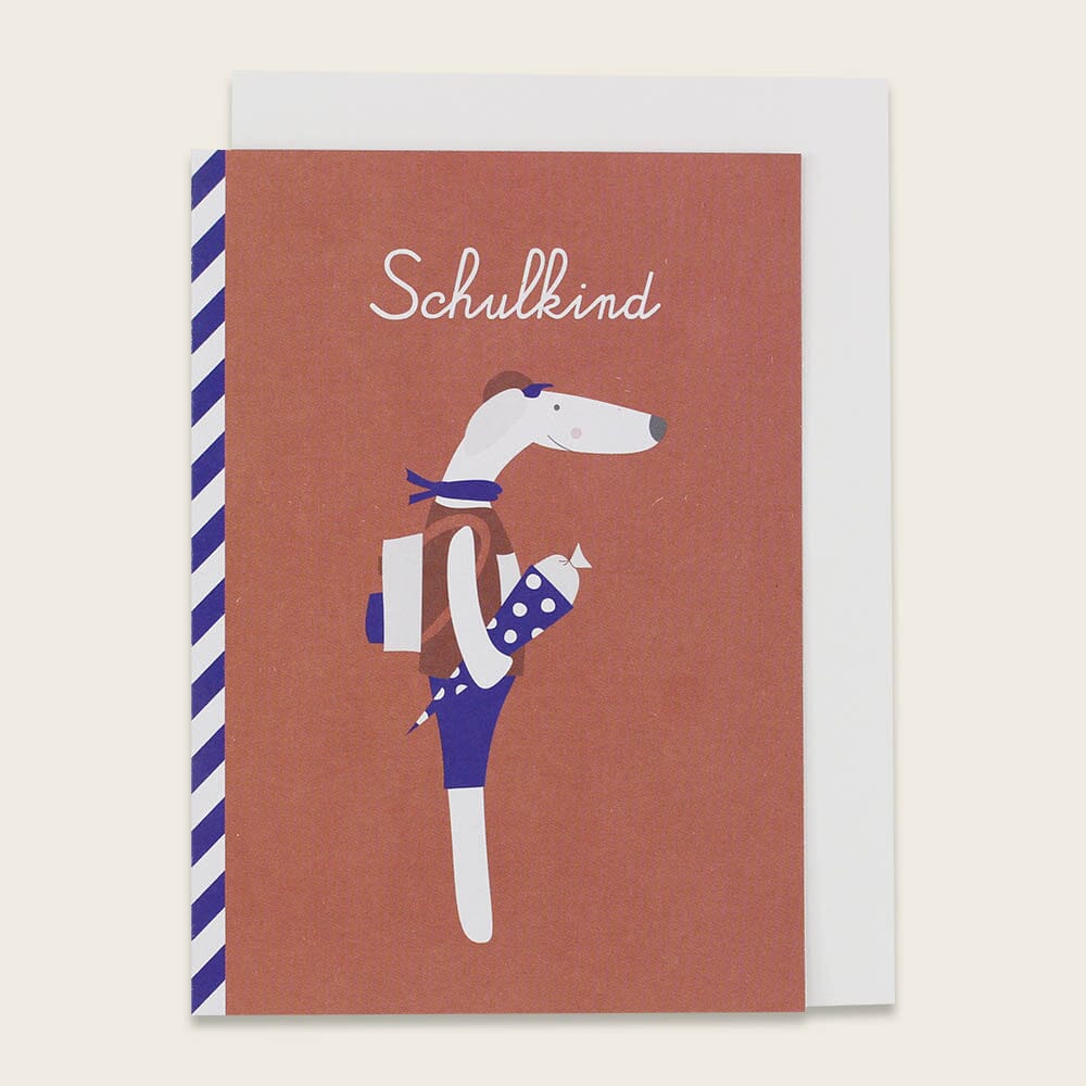 Klappkarte "Schulkind rost" Postkarte Ava & Yves