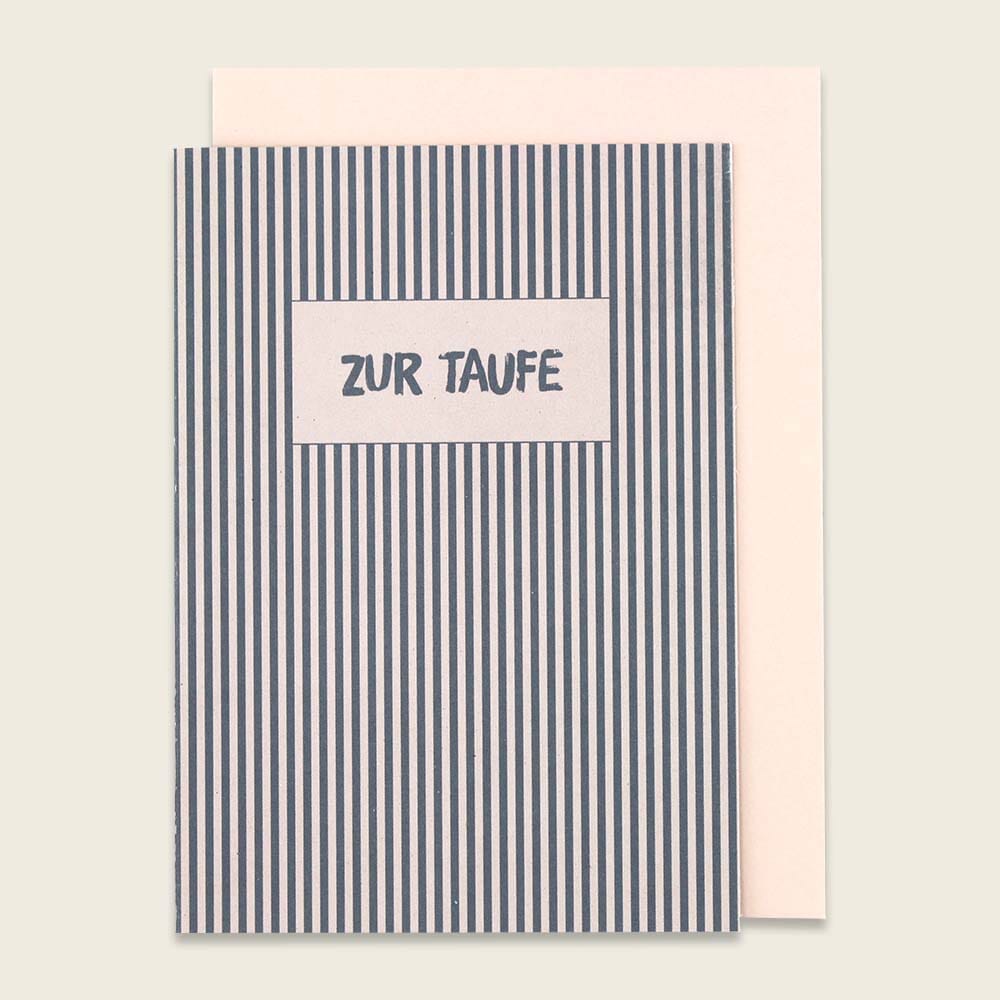 Klappkarte "Taufe gestreift" Postkarte ava&yves