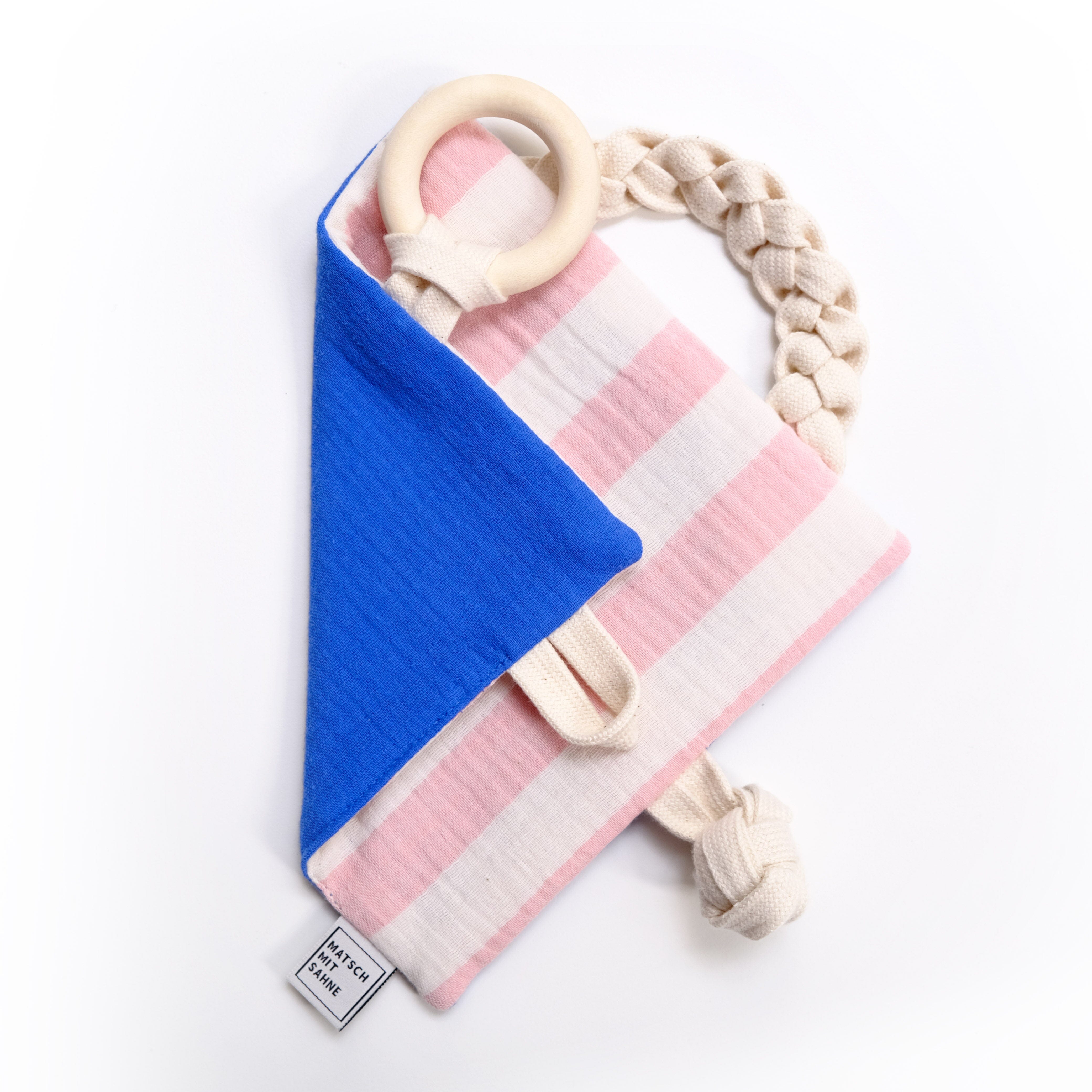Knistertuch Knistertuch Matsch mit Sahne Bubble Gum gestreift/Lapislazuli