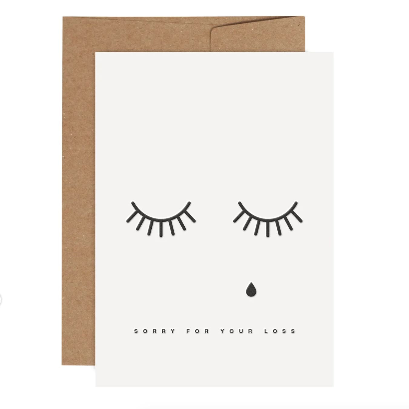 Letterpresskarte "Teardrops" Klappkarte Red Fries