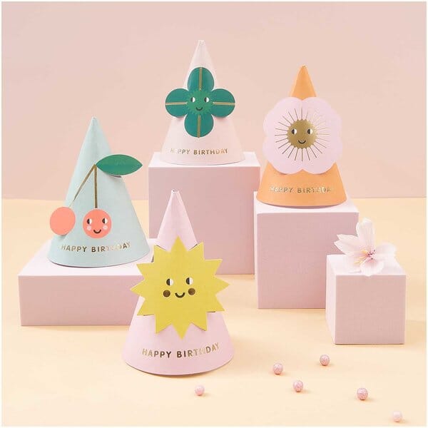 Mini Partyhüte "Happy Birthday" Rico Design