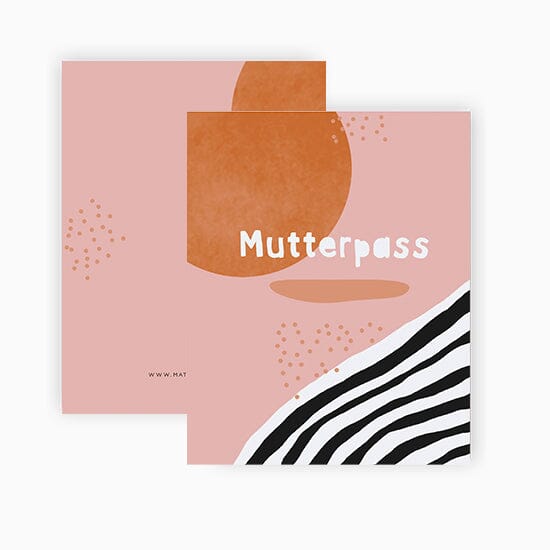 Mutterpasshülle Mutterpass Matsch mit Sahne Stripes Morgenröte