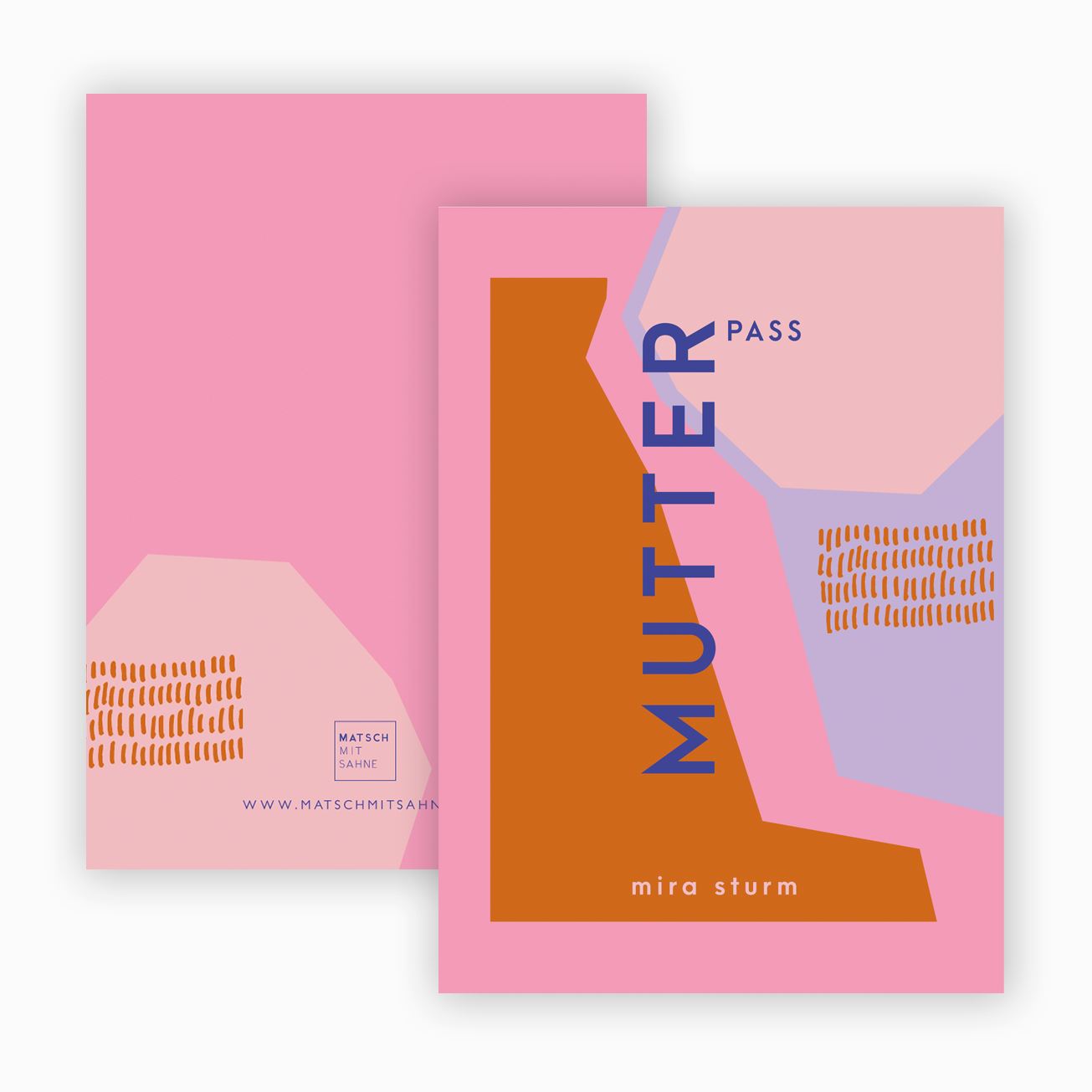 Mutterpasshülle (personalisierbar) ALT Mutterpasshülle Matsch mit Sahne Shapes Erdbeereis