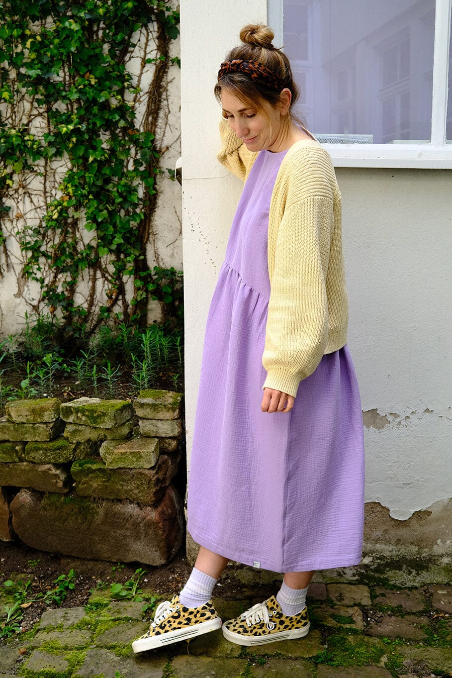 Oversize Kleid "Musselin" Bekleidung & Accessoires Matsch mit Sahne