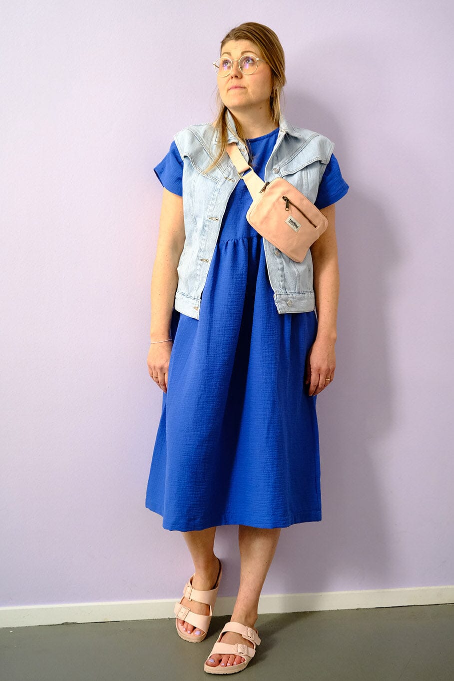 Oversize Kleid "Musselin" Bekleidung & Accessoires Matsch mit Sahne