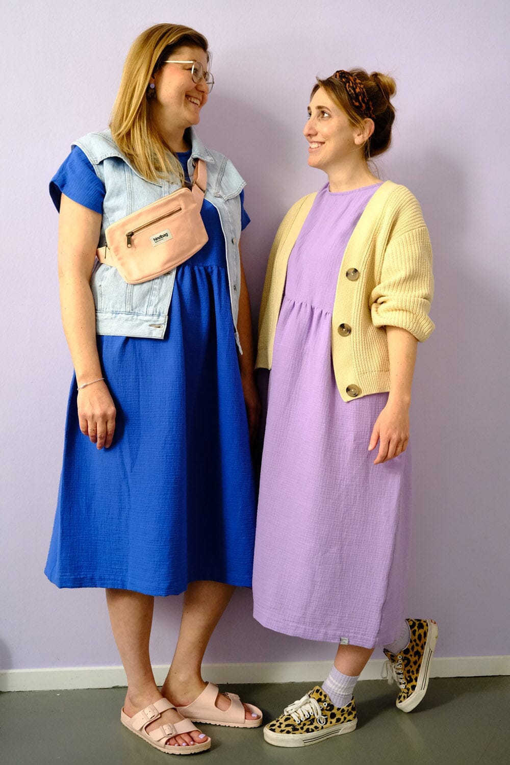 Oversize Kleid "Musselin Karo" Bekleidung & Accessoires Matsch mit Sahne