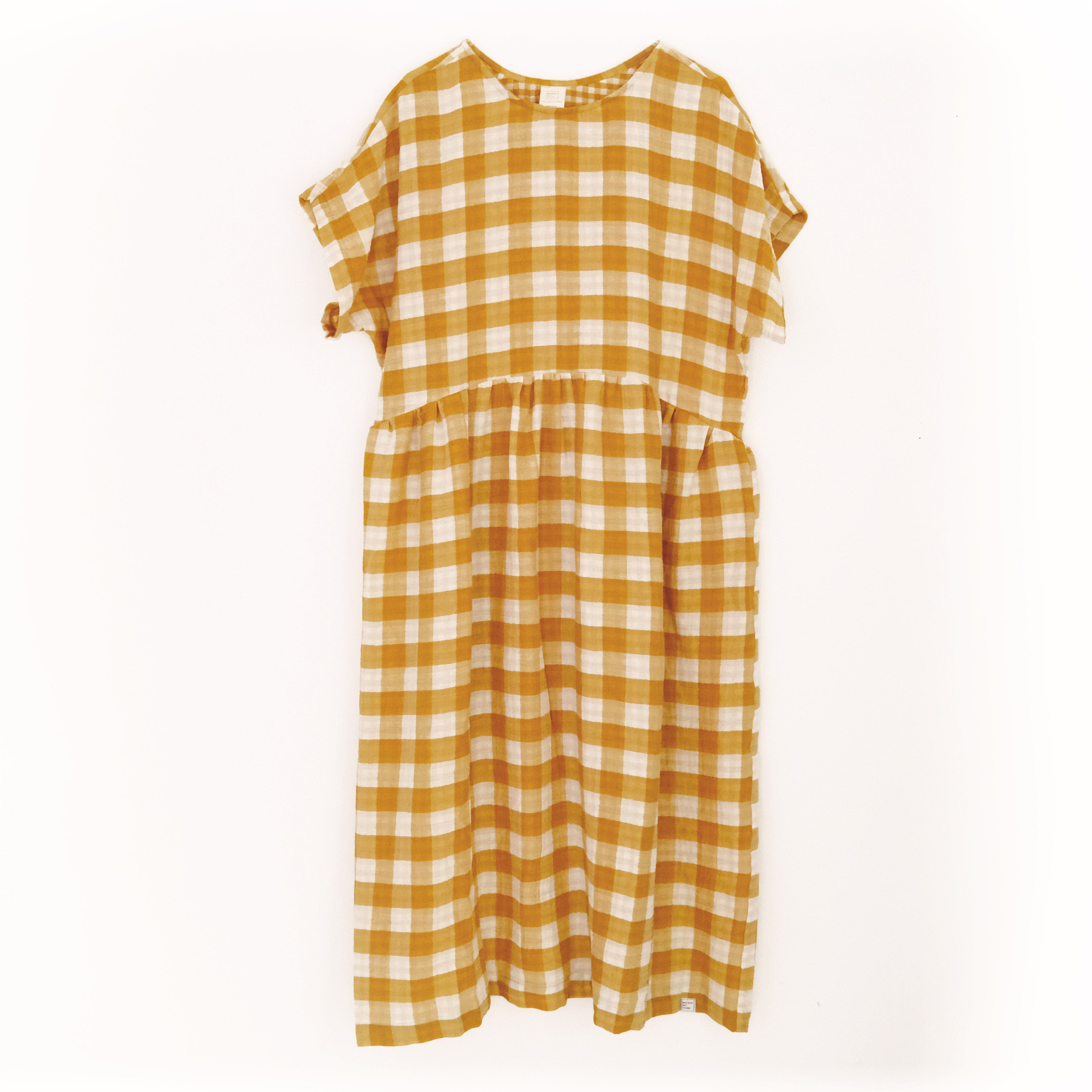 Oversize Kleid "Musselin Karo" Bekleidung & Accessoires Matsch mit Sahne