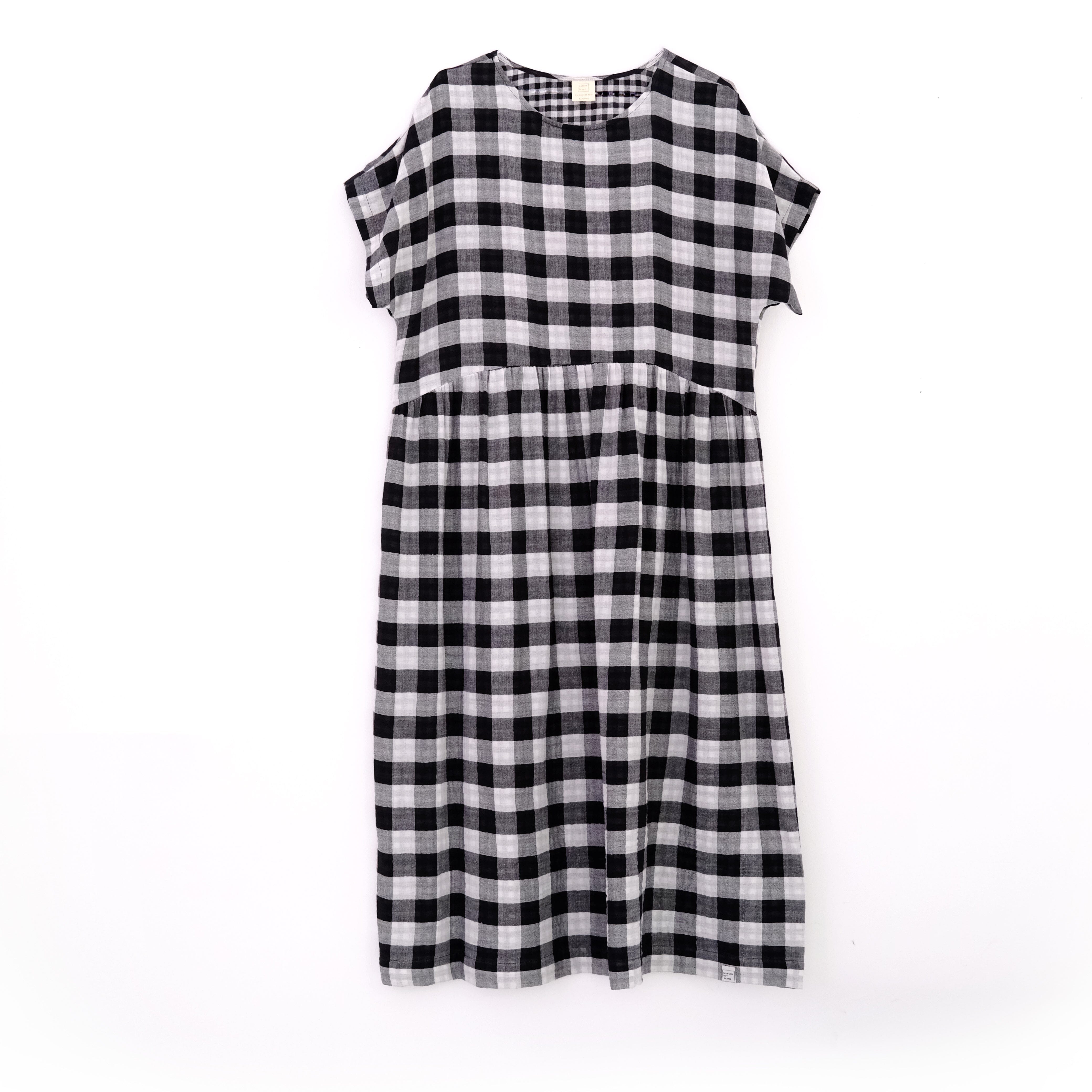 Oversize Kleid "Musselin Karo" Bekleidung & Accessoires Matsch mit Sahne Schwarz
