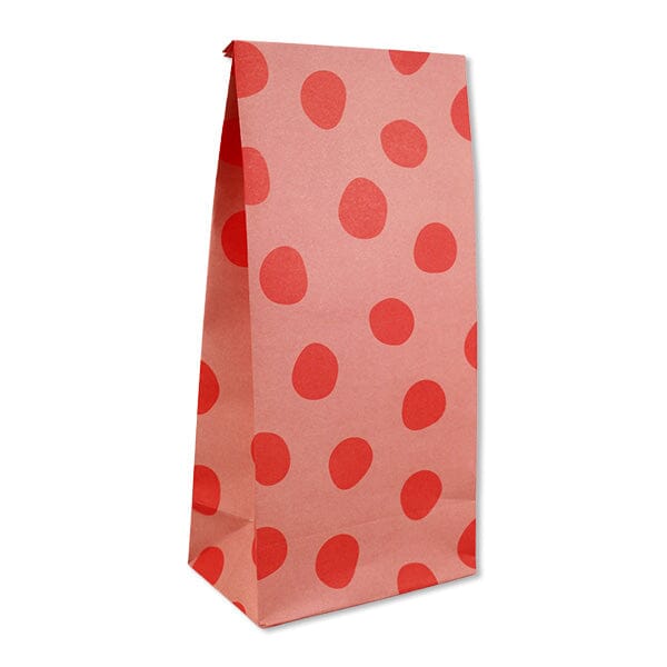Papier Geschenktüten ava&yves rosa mit roten Punkten
