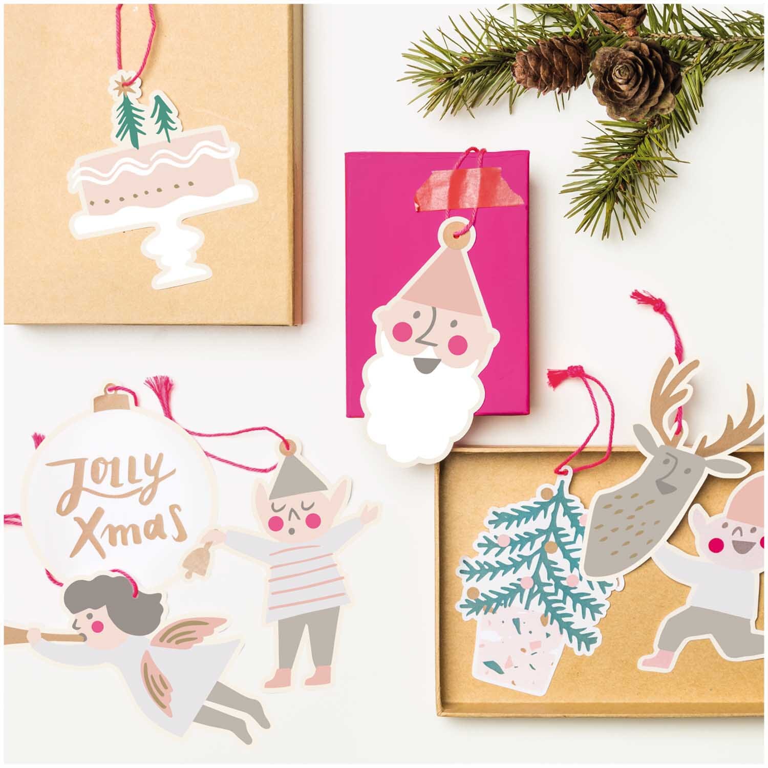 Papieranhänger Weihnachten "Pastell" Papieranhänger Rico Design