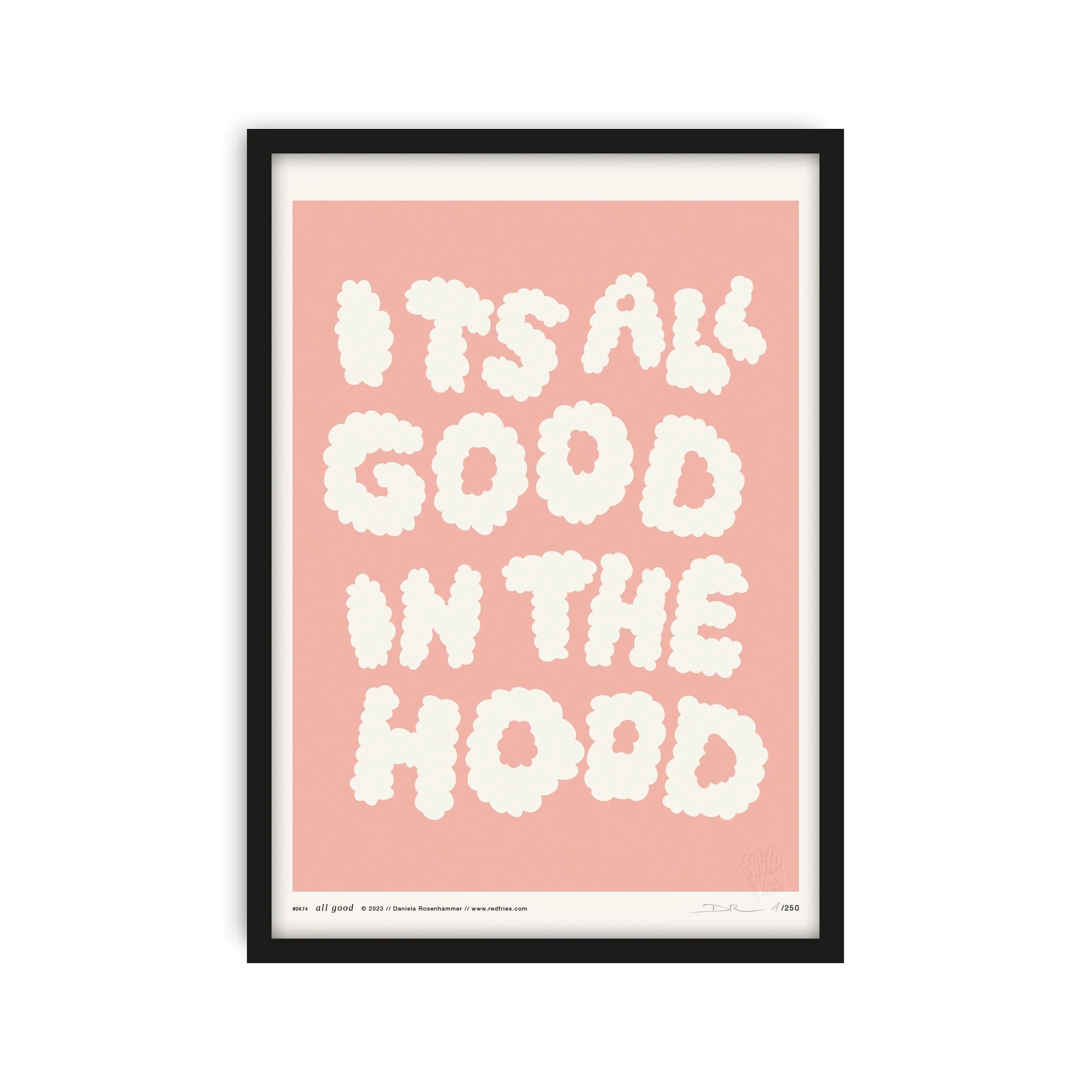 Poster A4 "all good rosa" Poster Red Fries