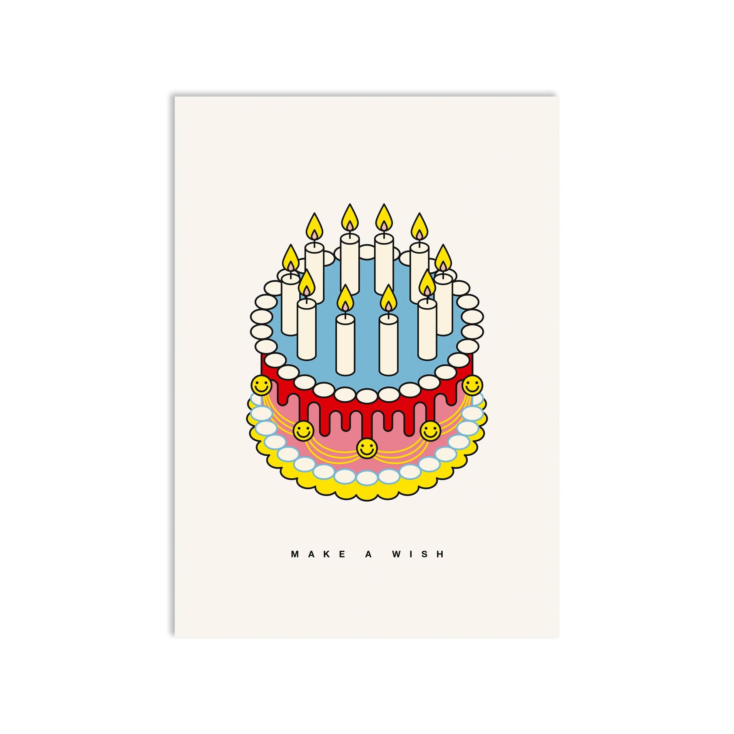 Postkarte "birthday cake" Postkarte Red Fries 