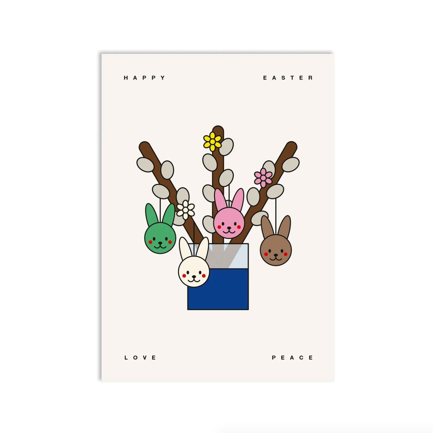 Postkarte "Follow the rabbits" Postkarte Red Fries