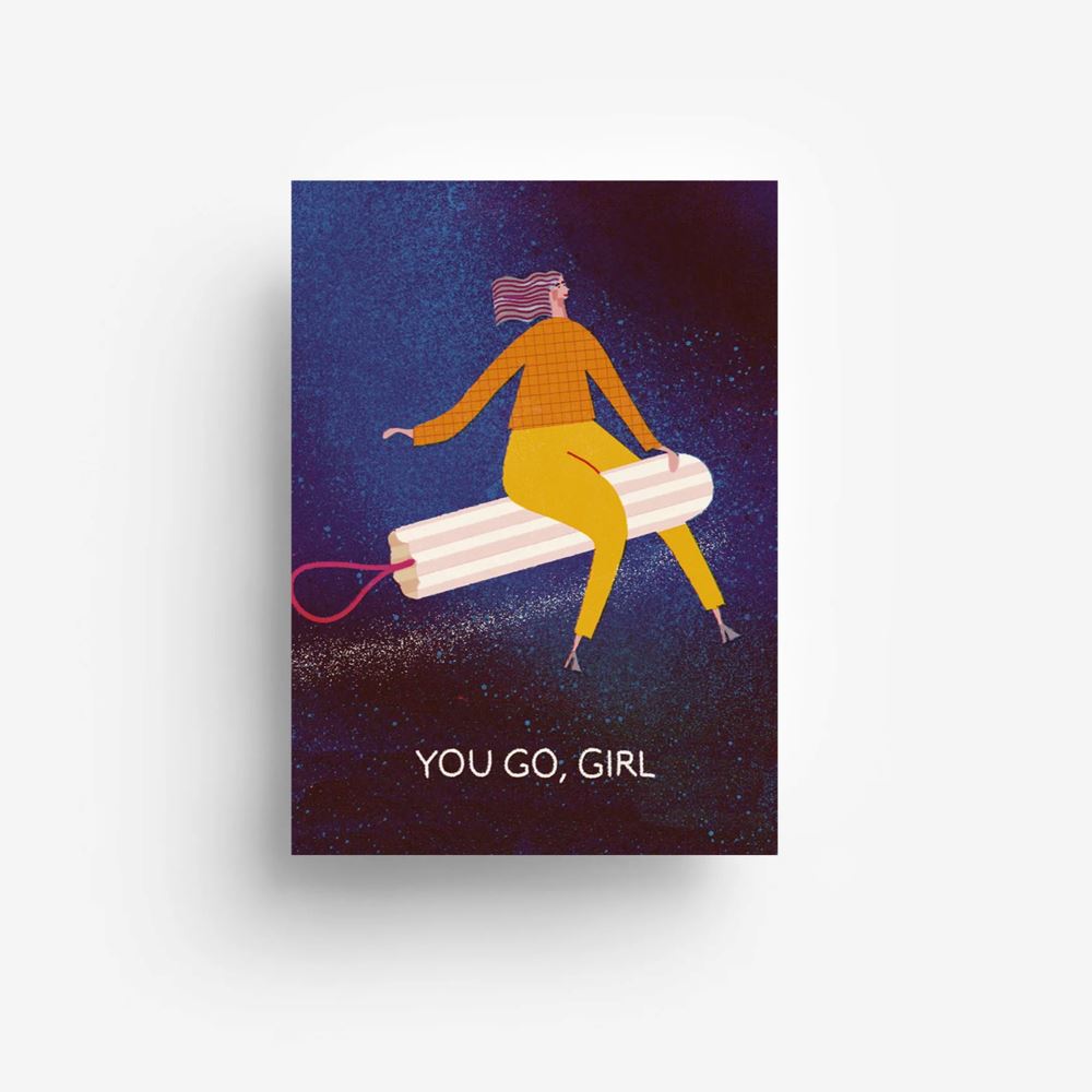 Postkarte "Go Girl" Postkarte jungwiealt
