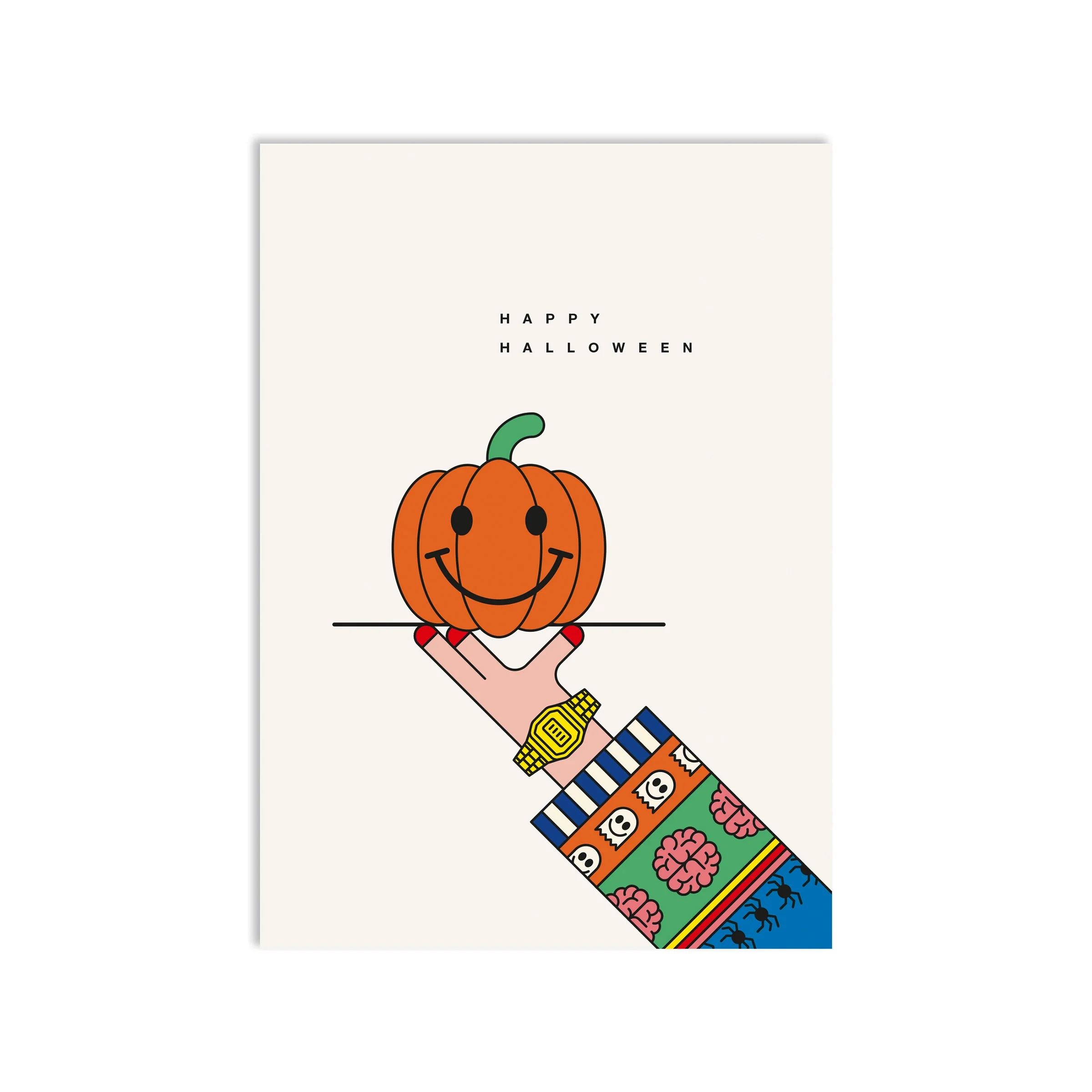 Postkarte "Happy Halloween" Postkarte Red Fries